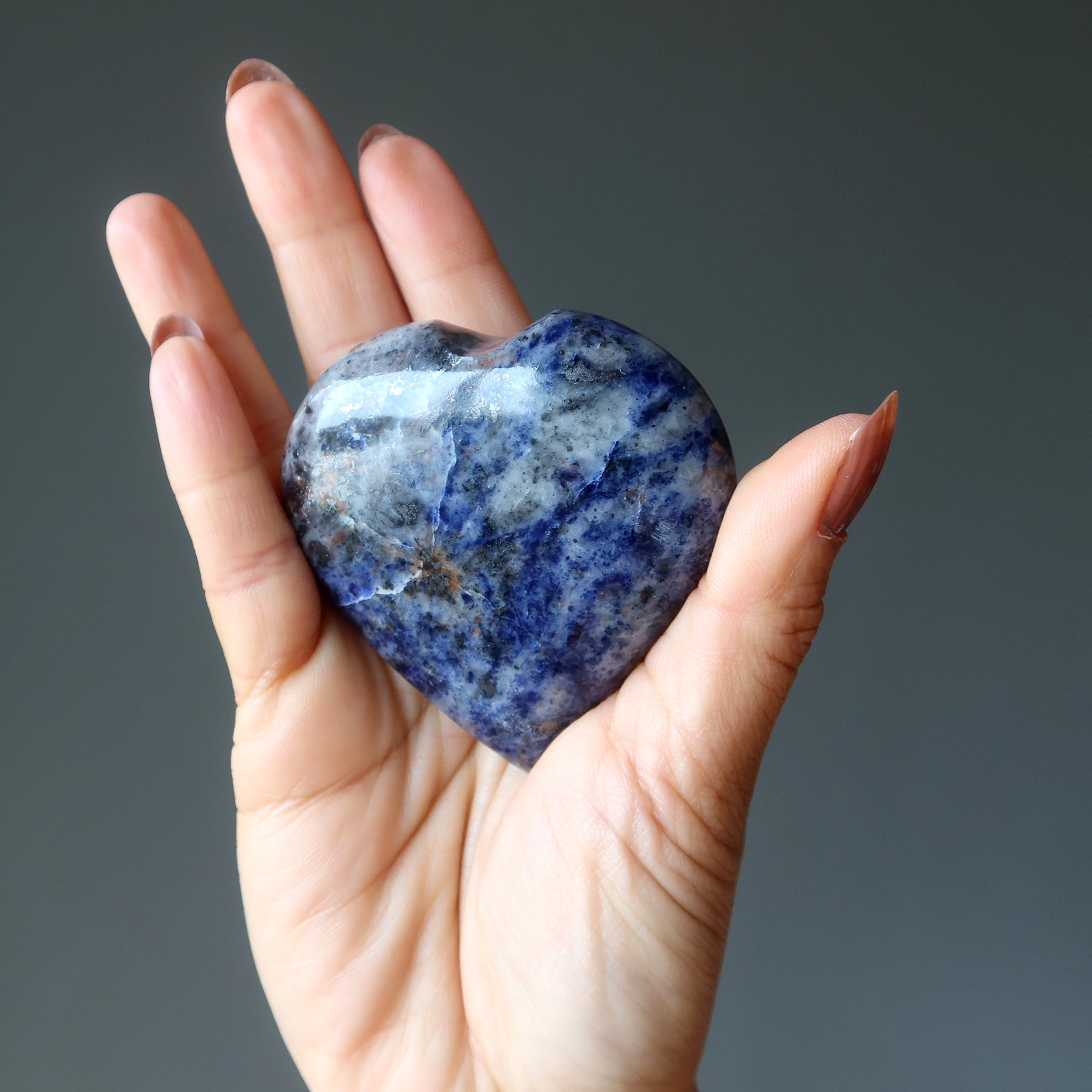 Cœur de lapis bleu denim et Fidélité éternelle