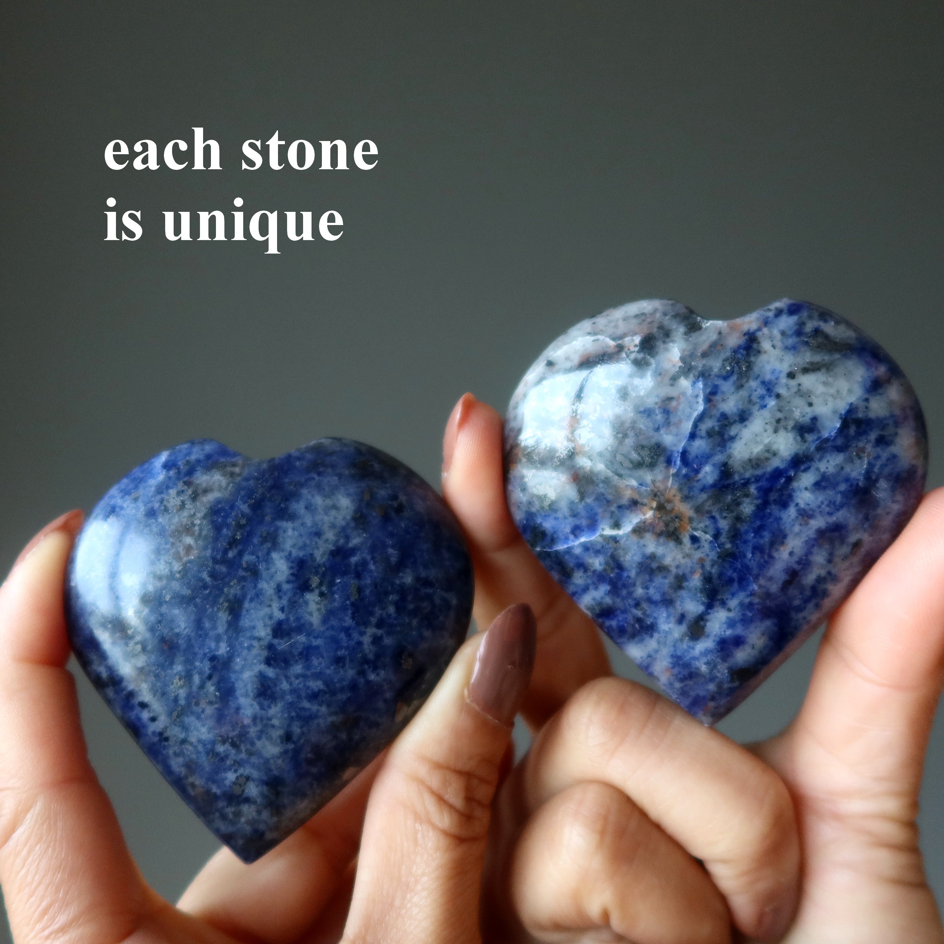 Cœur de lapis bleu denim et Fidélité éternelle