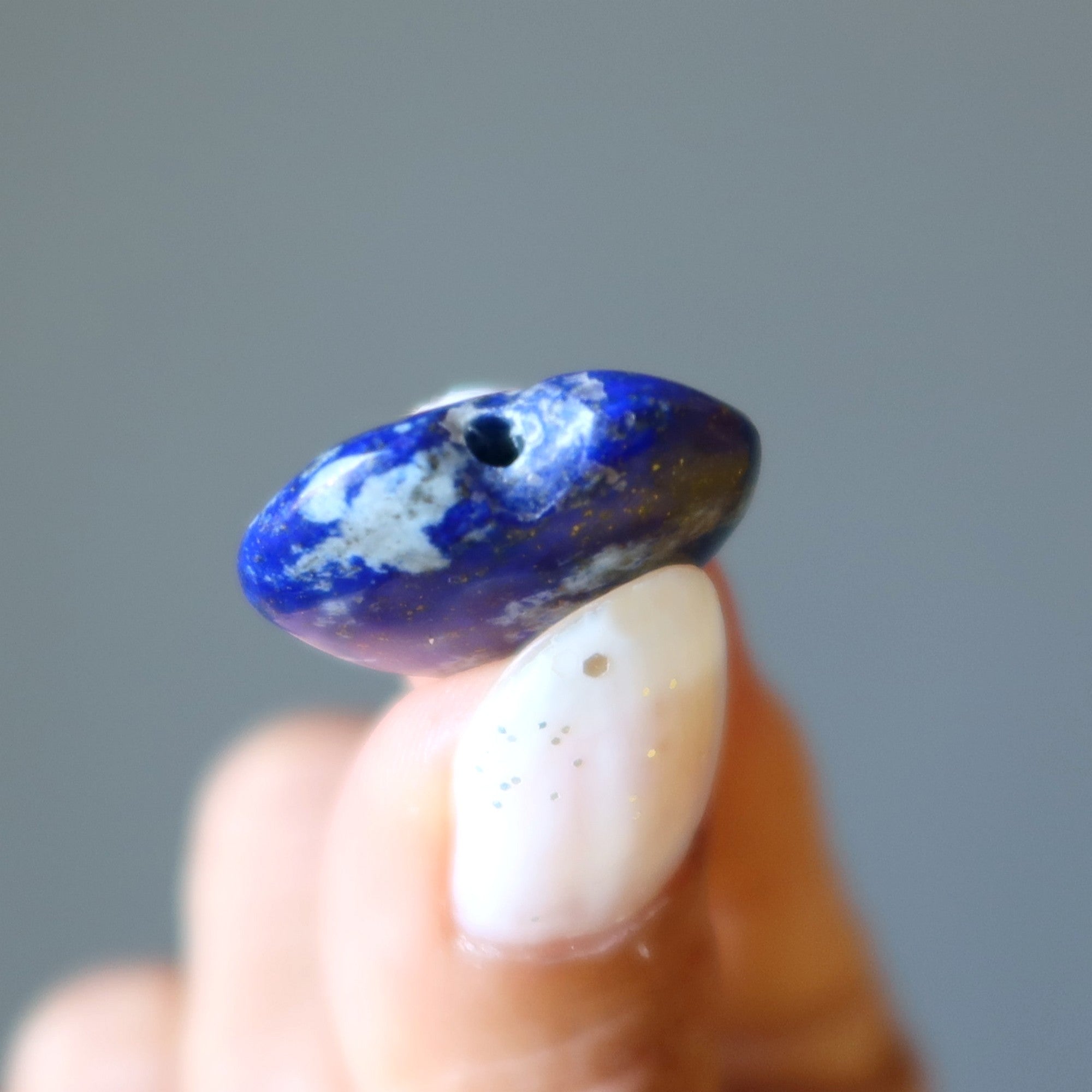 Lapis Heart Love in the Blue Sky Mini Drilled Stone