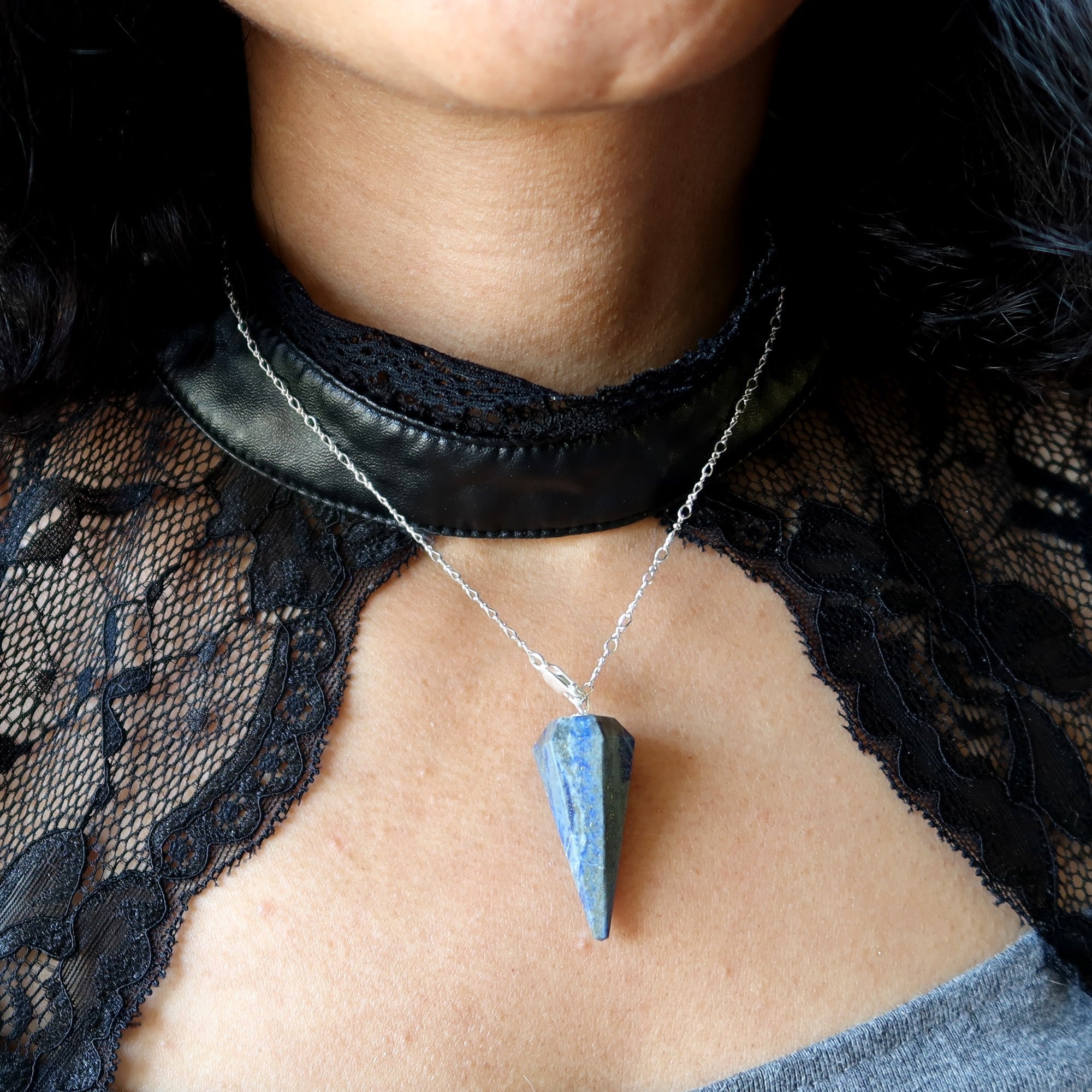 Pendentif en Lapis-Lazuli Intuition en Argent Sterling