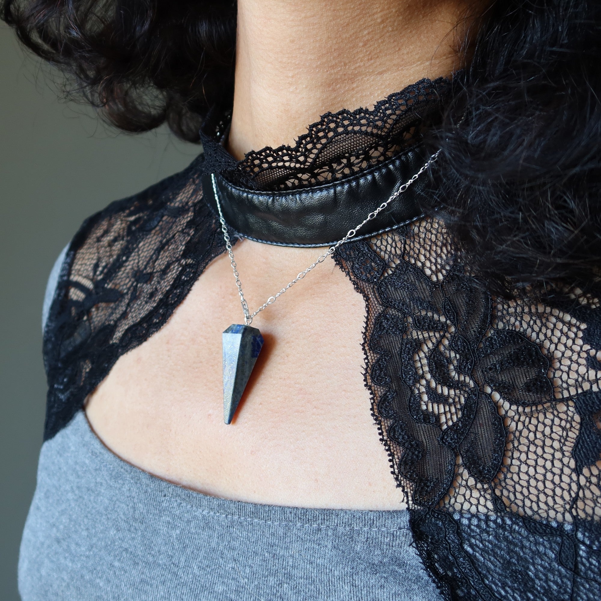 Pendentif en Lapis-Lazuli Intuition en Argent Sterling