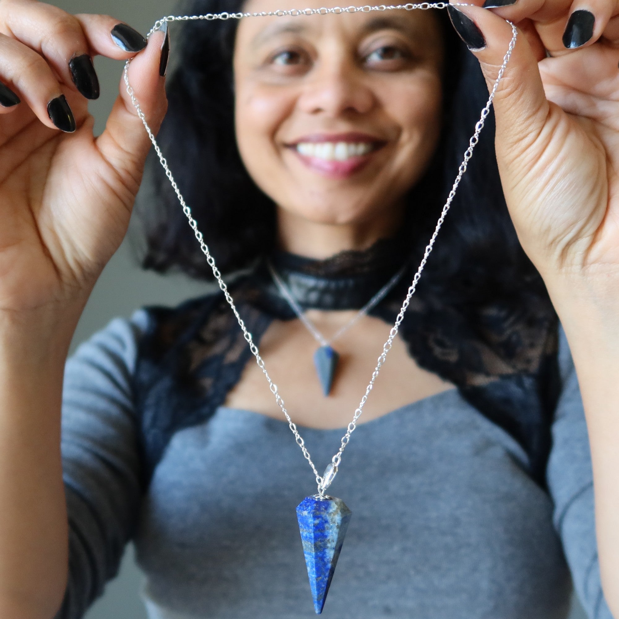 Pendentif en Lapis-Lazuli Intuition en Argent Sterling