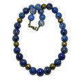Lapis Lazuli Necklace Forever Wise Blue Gem Antique Brass Beads