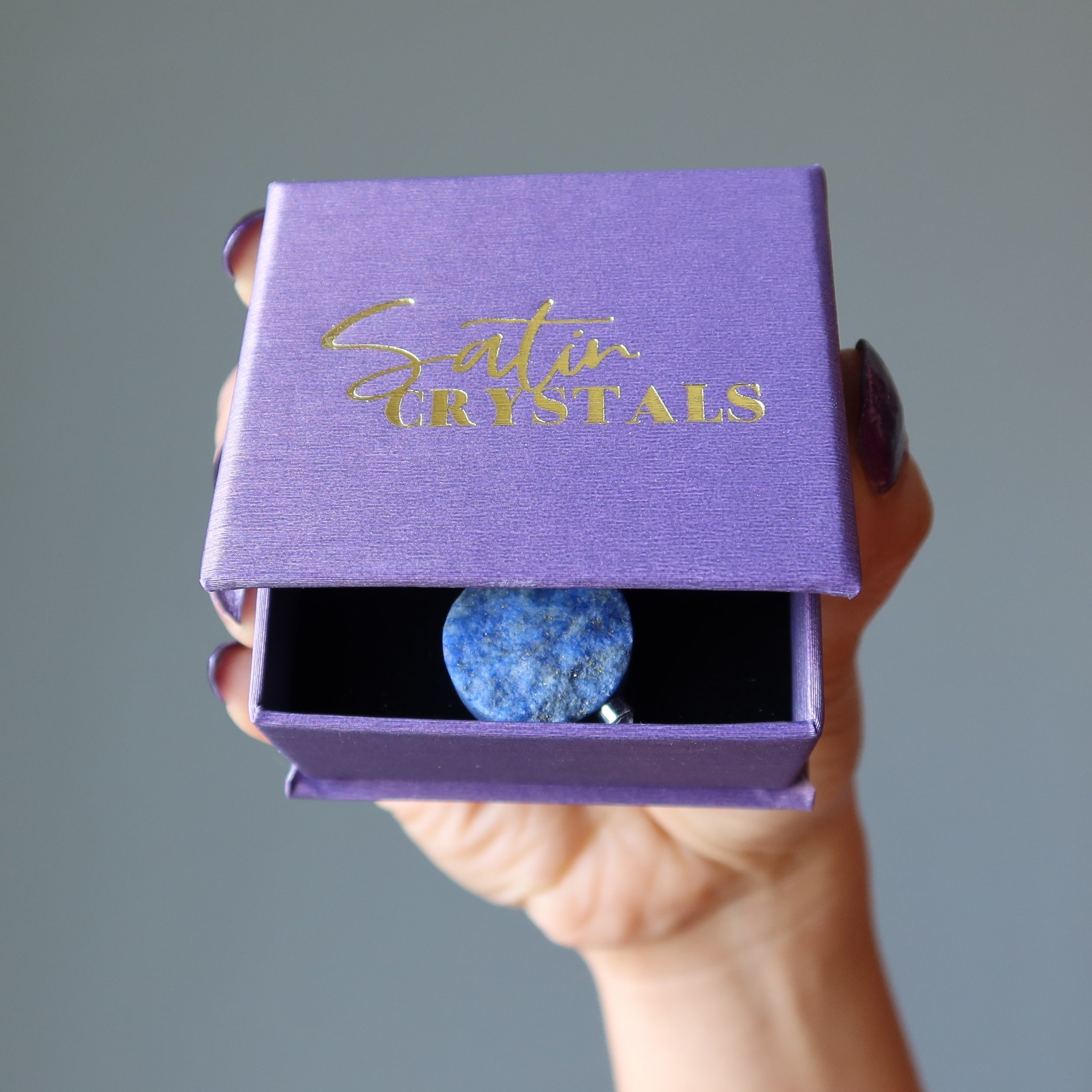 Lapislazuli-Anhänger, blau, Drittes Auge der Wahrheit, Lapislazuli-Edelstein, Heilkristall