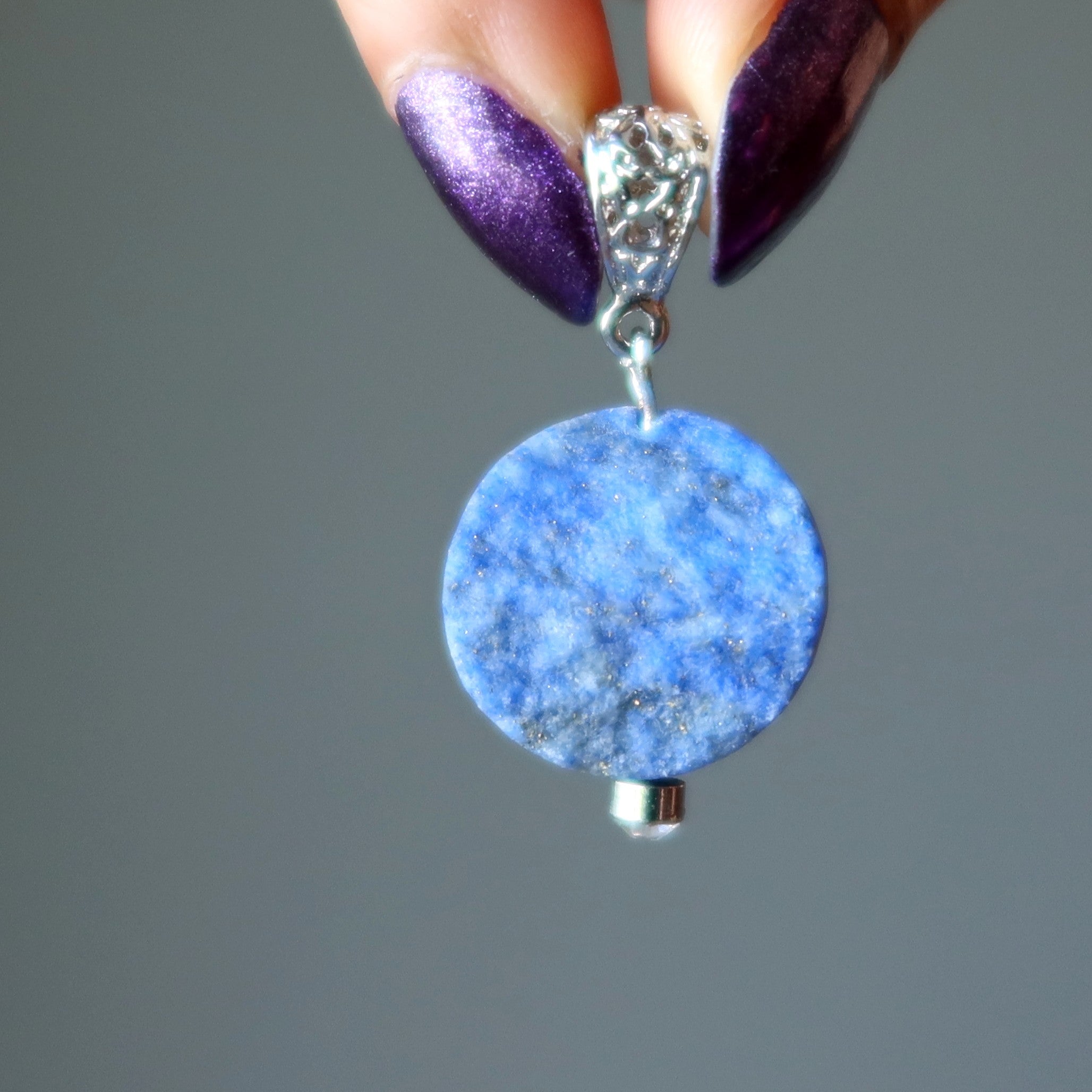 Lapislazuli-Anhänger, blau, Drittes Auge der Wahrheit, Lapislazuli-Edelstein, Heilkristall