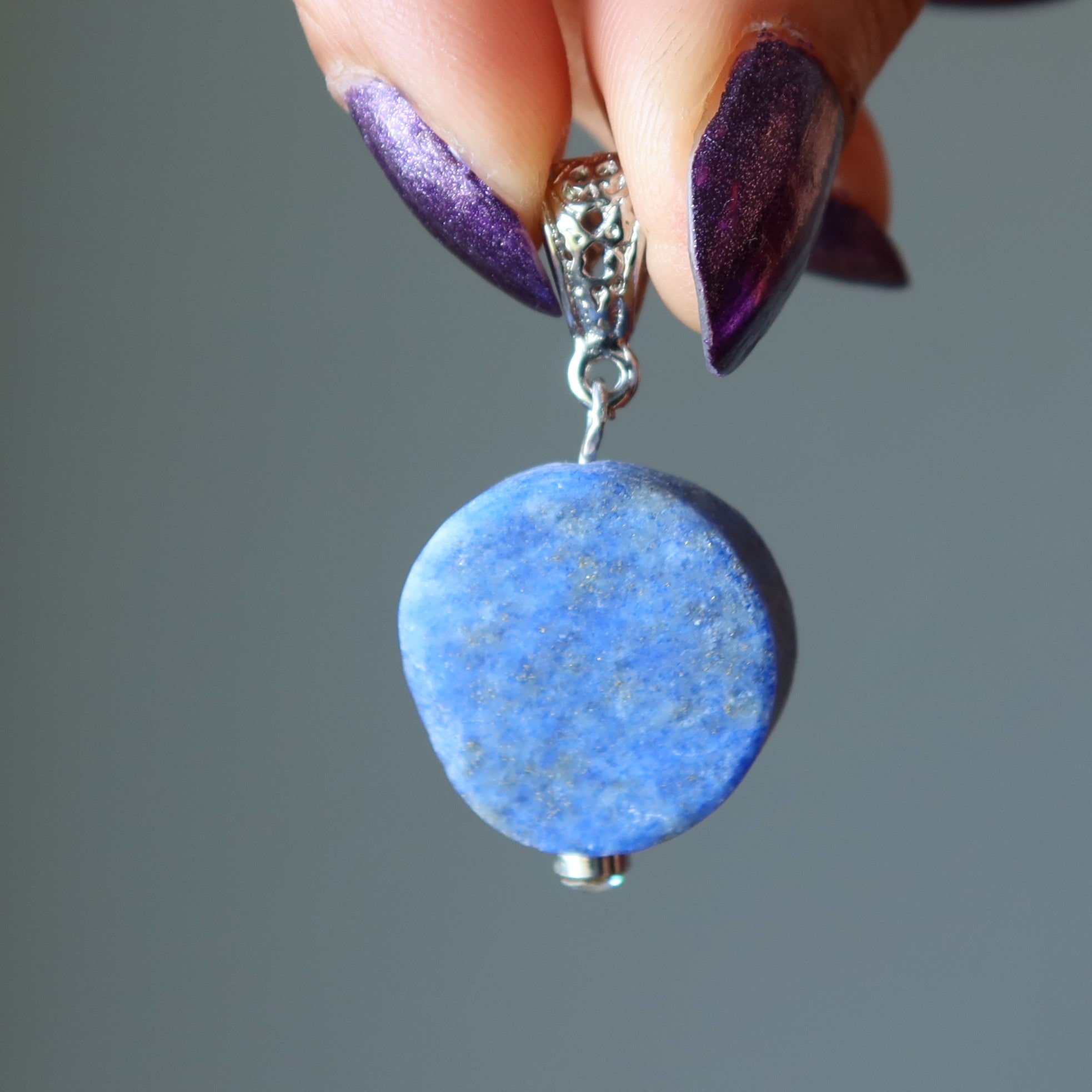 Lapislazuli-Anhänger, blau, Drittes Auge der Wahrheit, Lapislazuli-Edelstein, Heilkristall
