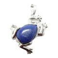 Lapis Lazuli Pendant Leap Frog Blue Gemstone Animal Spirit Design