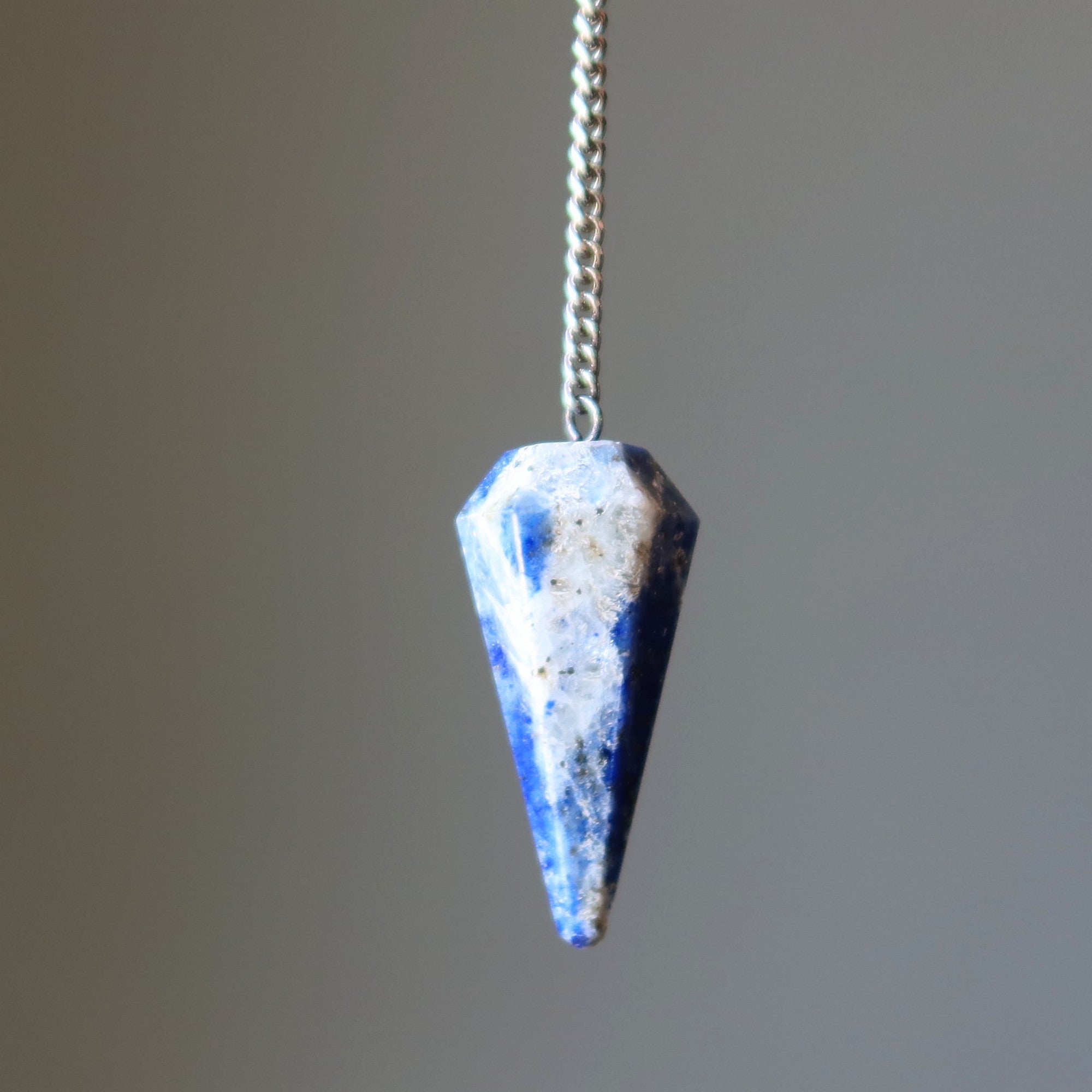 Lapis Lazuli Pendulum Healing the Mind Blue Dowsing Crystal