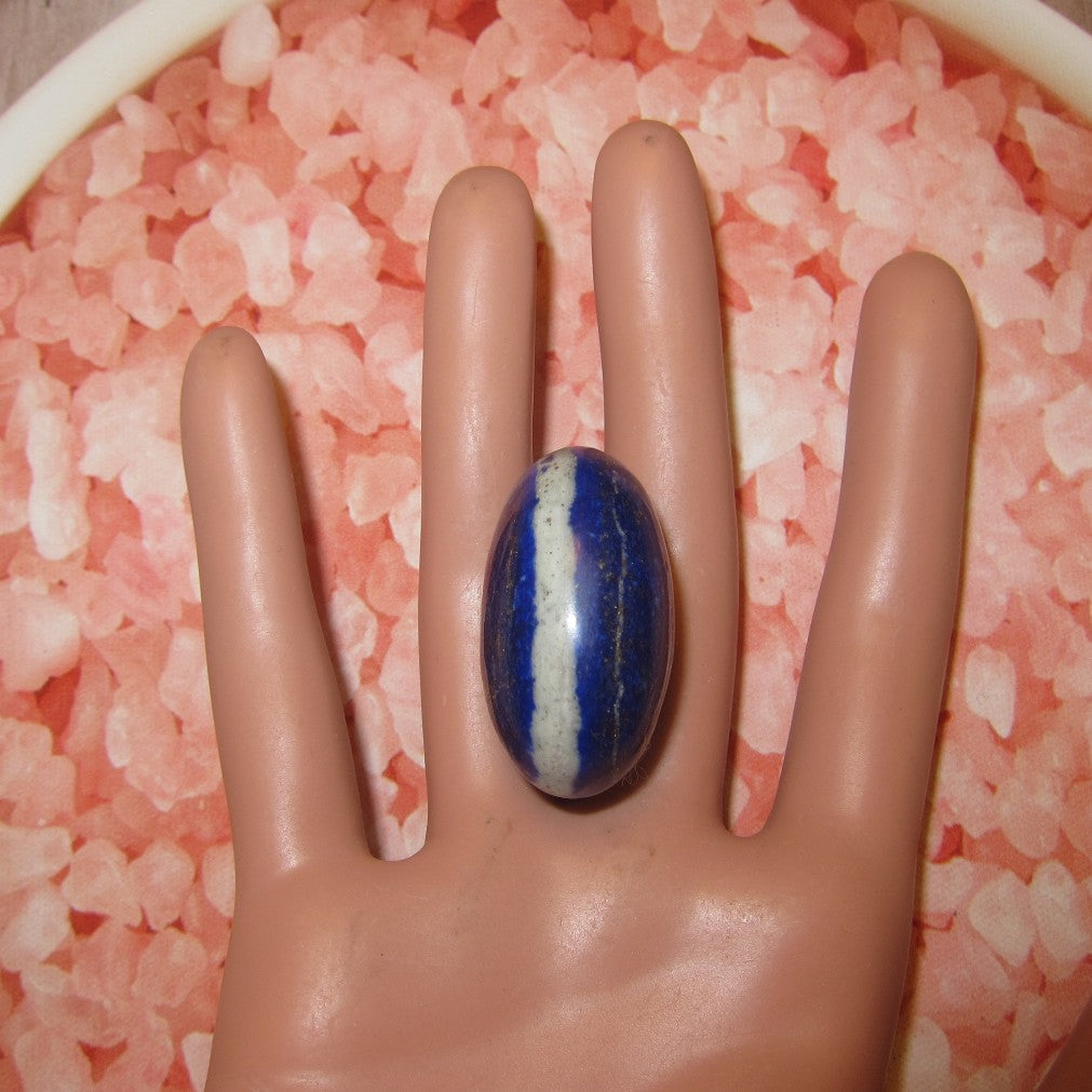 Pierre polie de lapis-lazuli Chakra du troisième œil Cristal afghan bleu roi