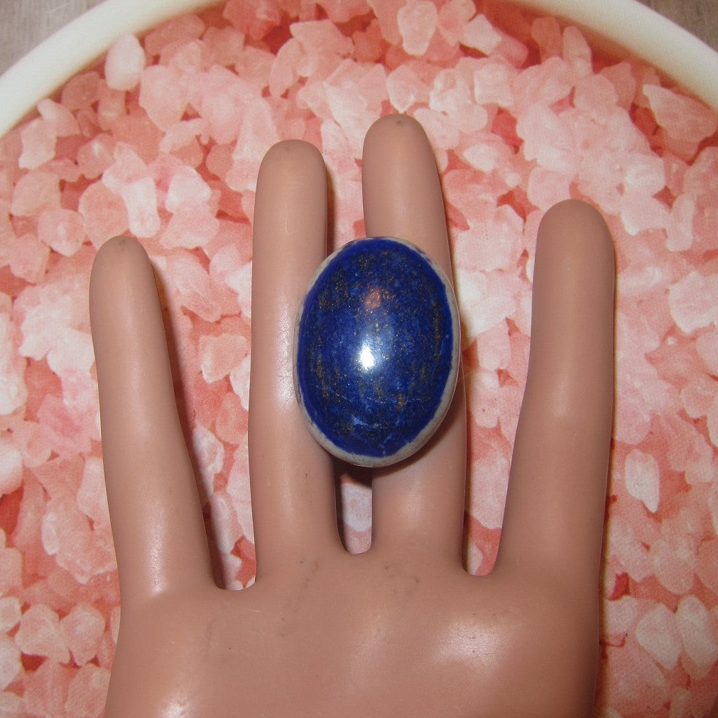Pierre polie de lapis-lazuli Chakra du troisième œil Cristal afghan bleu roi
