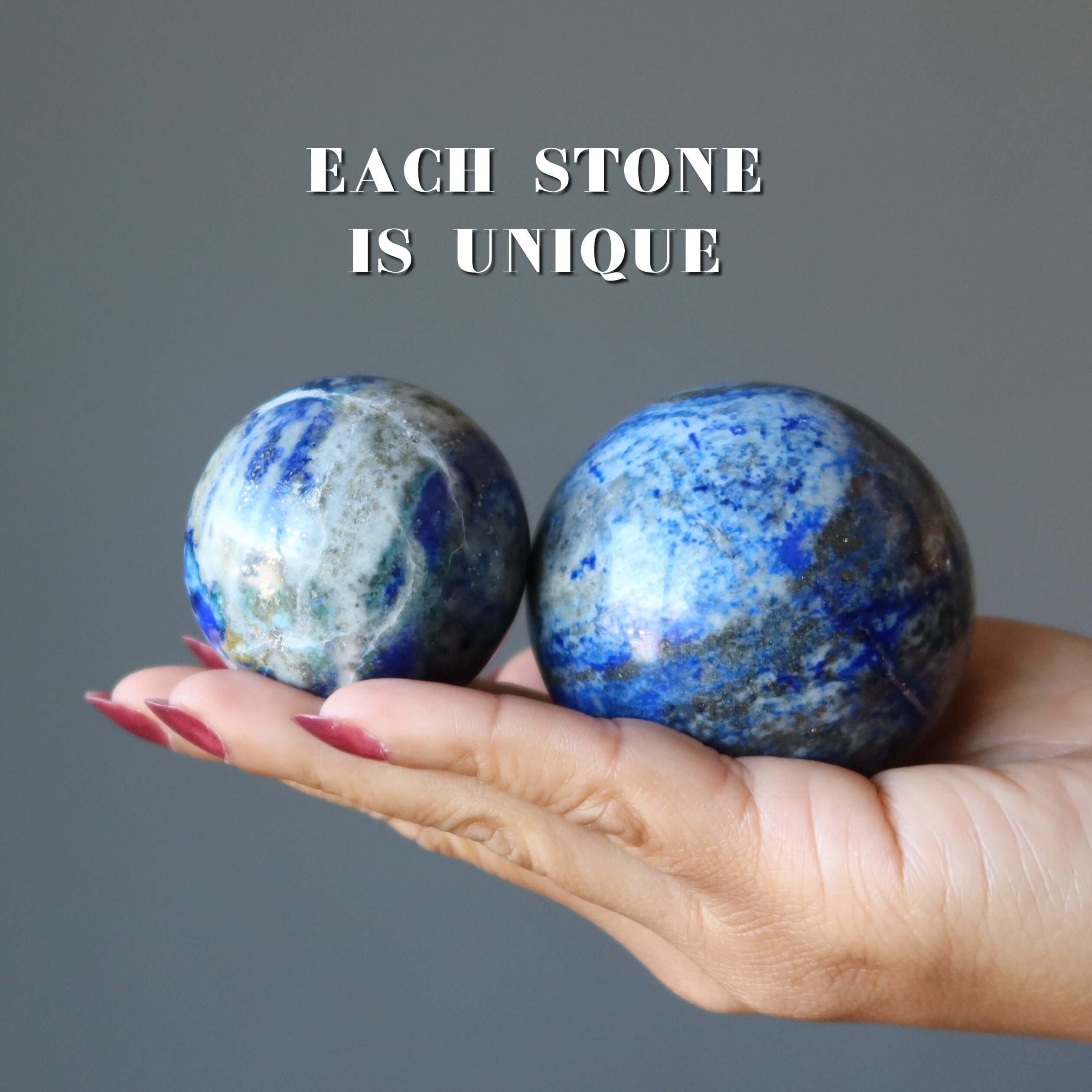 Lapis Lazuli Sphere Blue Denim Dreams Gazing Vision Crystal Ball