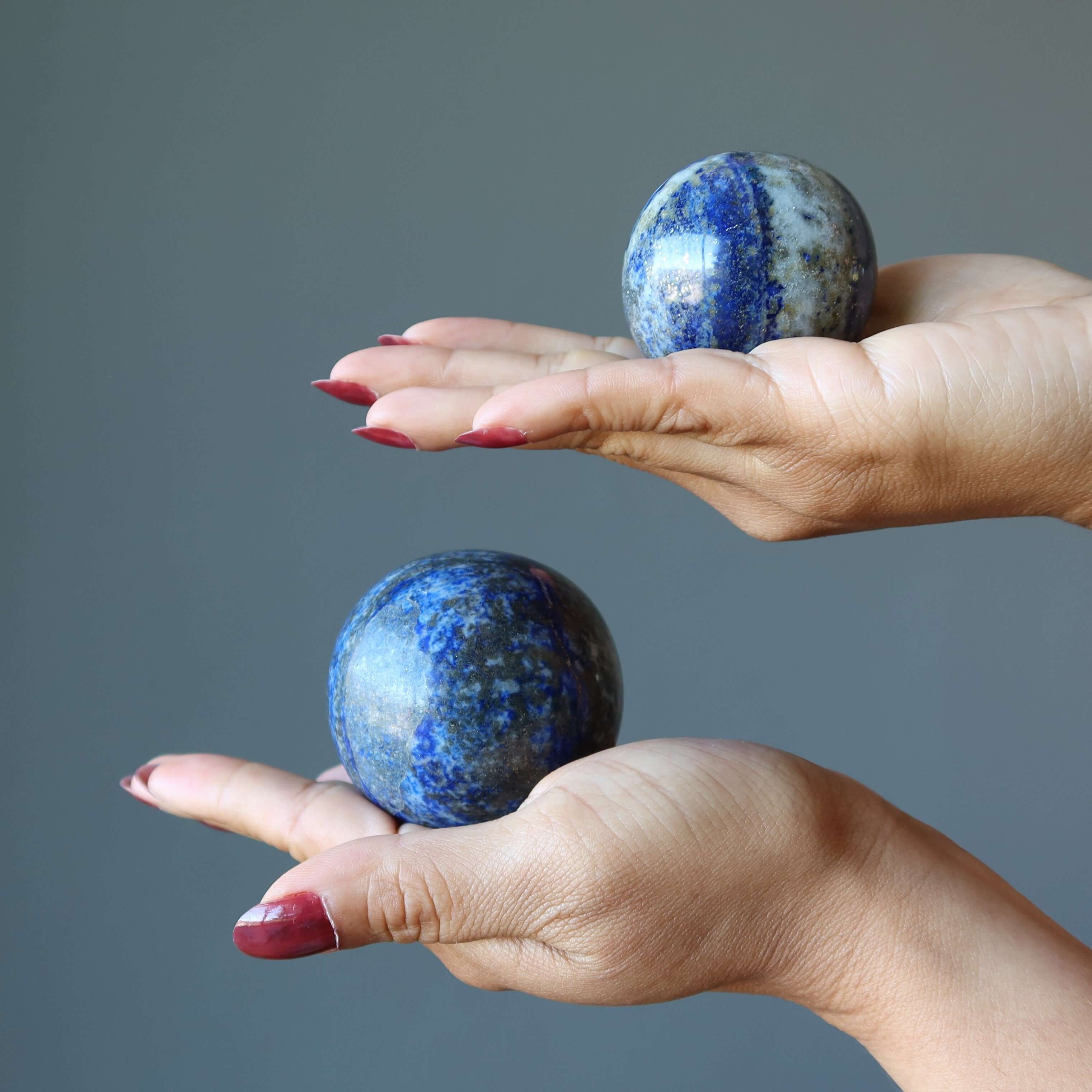 Lapis Lazuli Sphere Blue Denim Dreams Gazing Vision Crystal Ball