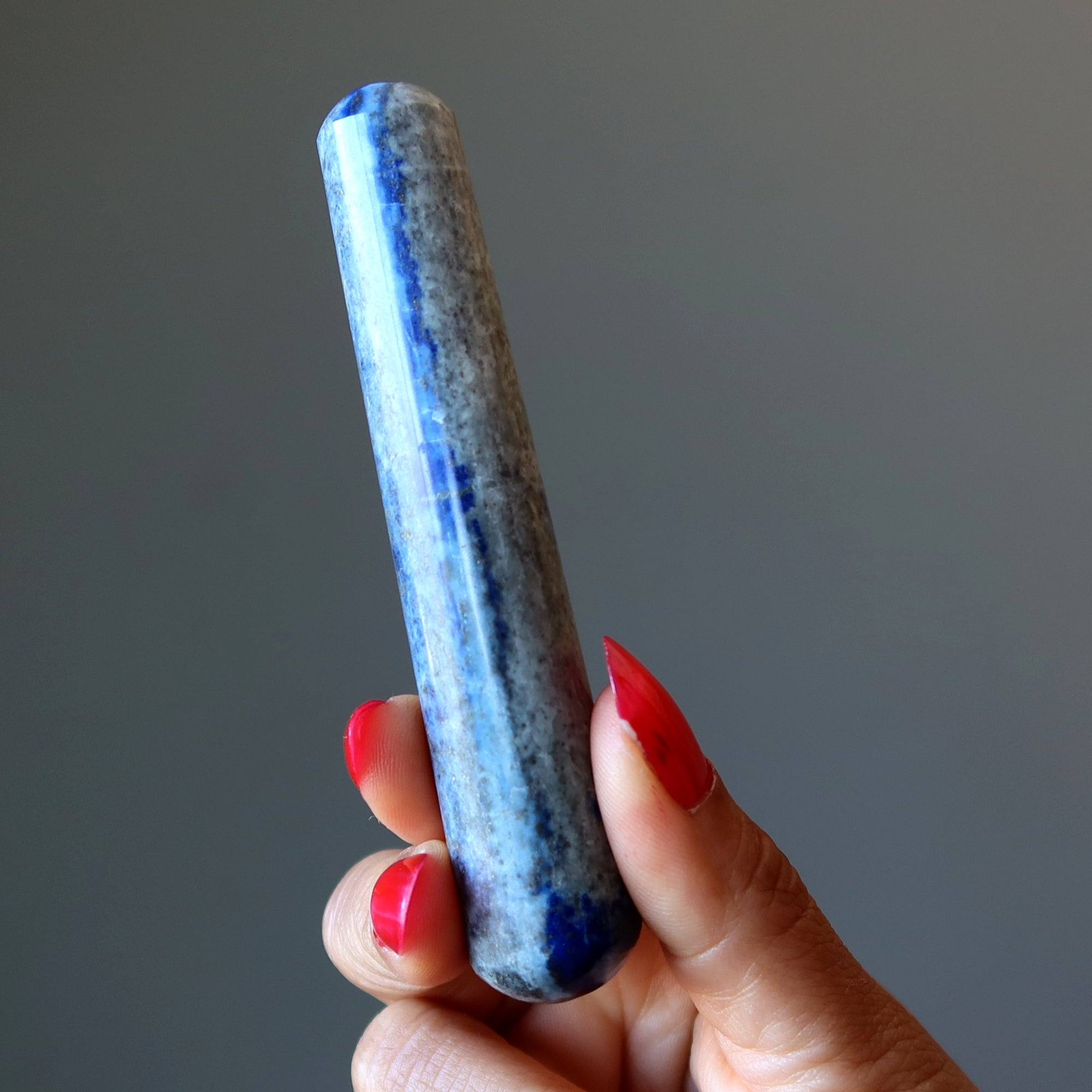 Baguette de massage Lapis Lazuli Bleue Pierre du Troisième Œil