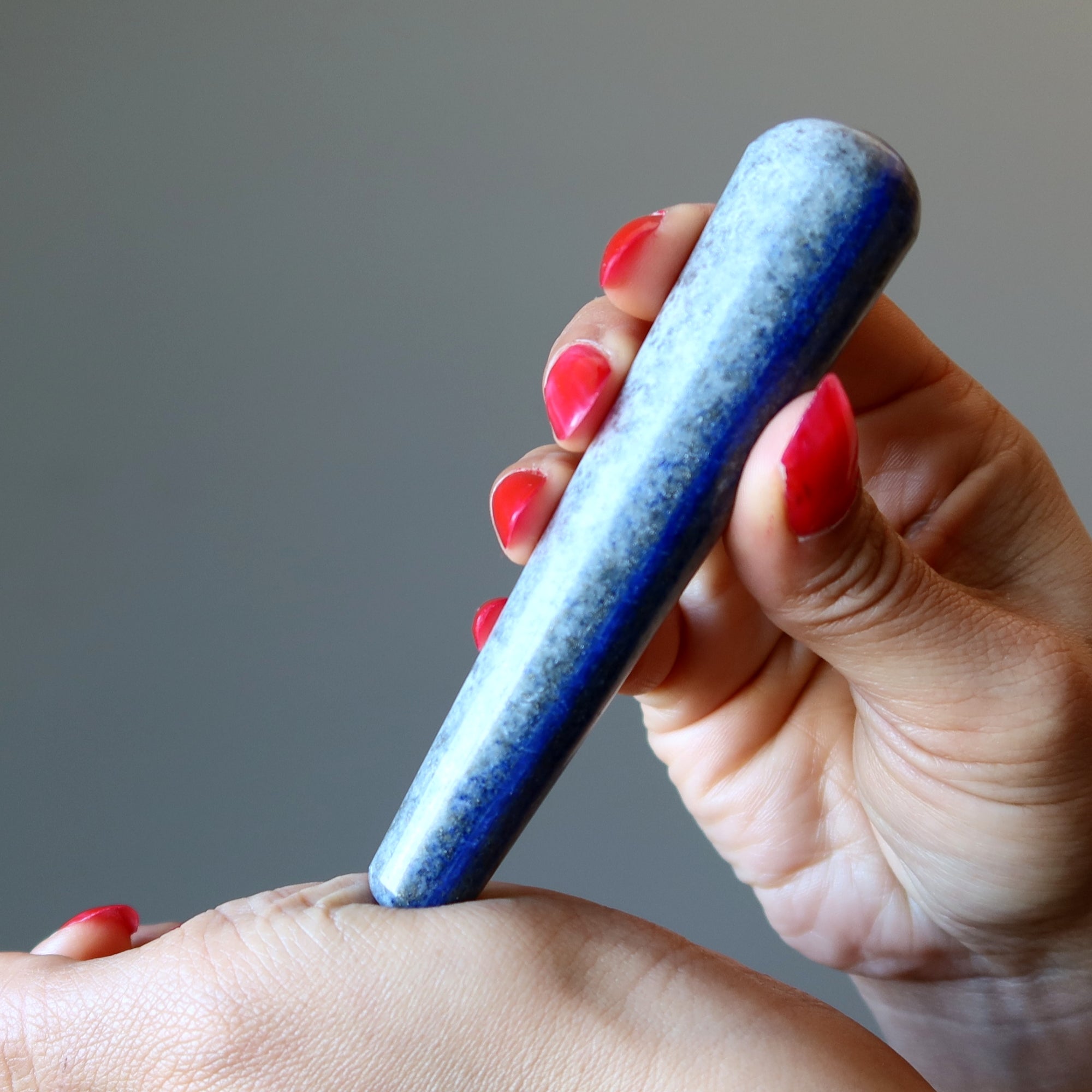 Baguette de massage Lapis Lazuli Bleue Pierre du Troisième Œil