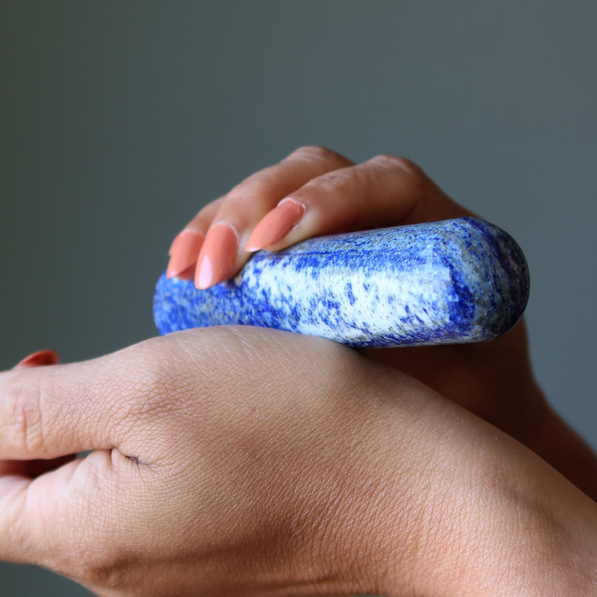 Baguette de massage Lapis Lazuli Bleue Pierre du Troisième Œil