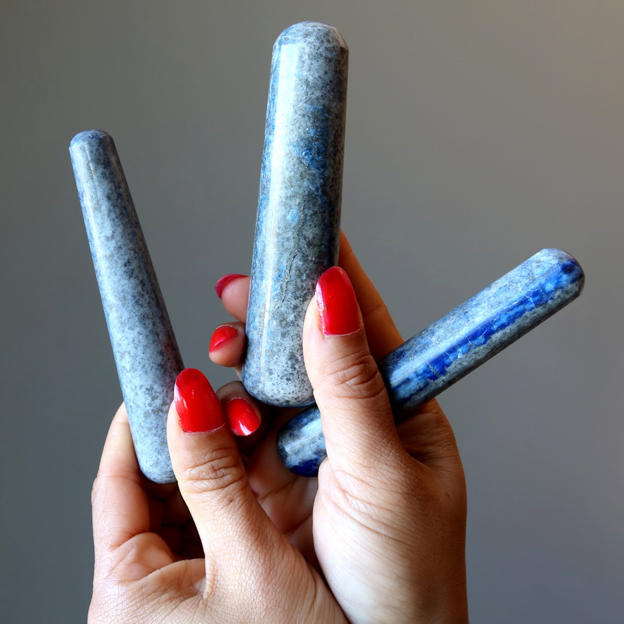 Baguette de massage Lapis Lazuli Bleue Pierre du Troisième Œil