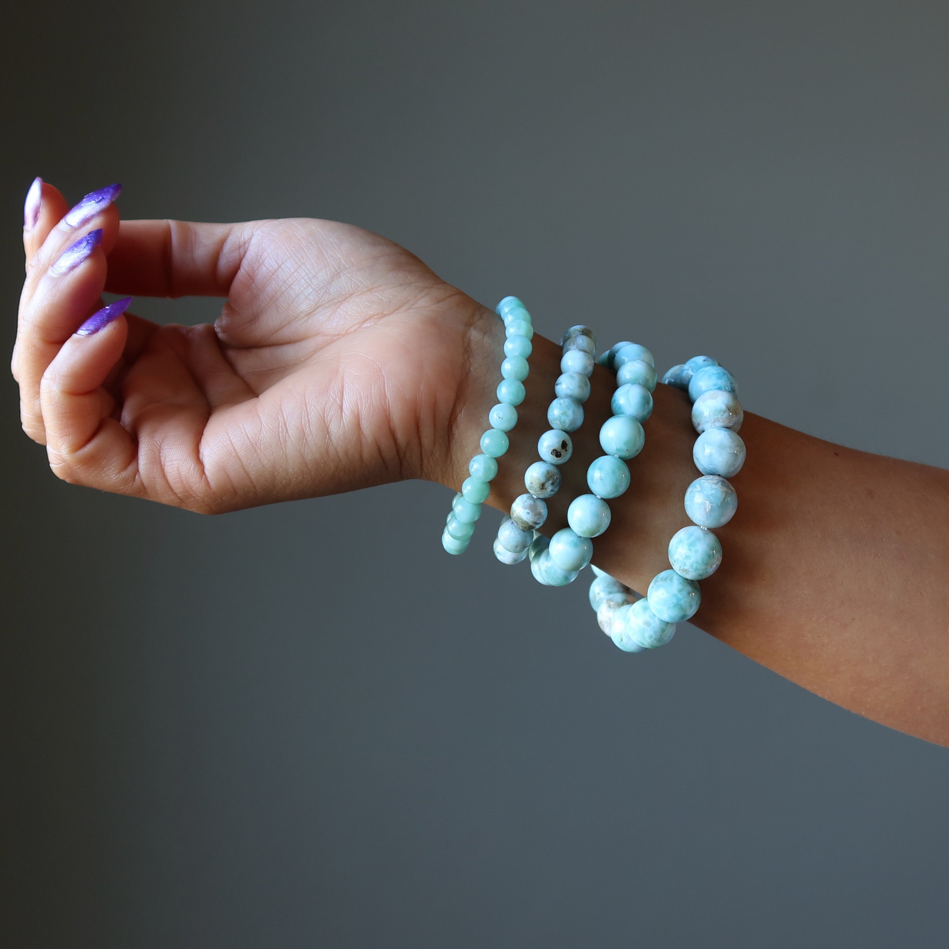 Larimar Bracelet Blue Precious Caribbean Sea