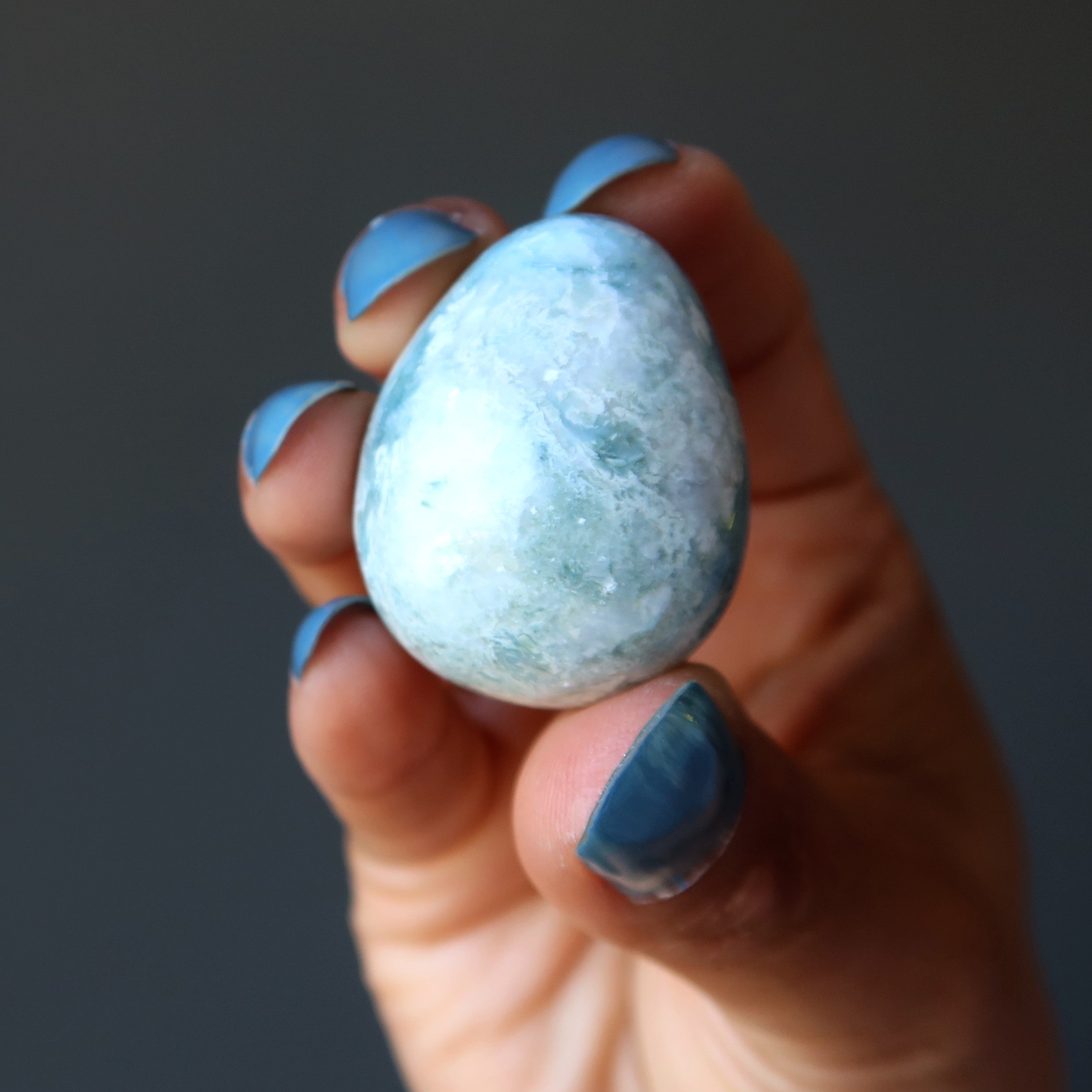 Larimar Egg Blue Atlantis Crack the Code Caribbean Sea Crystal