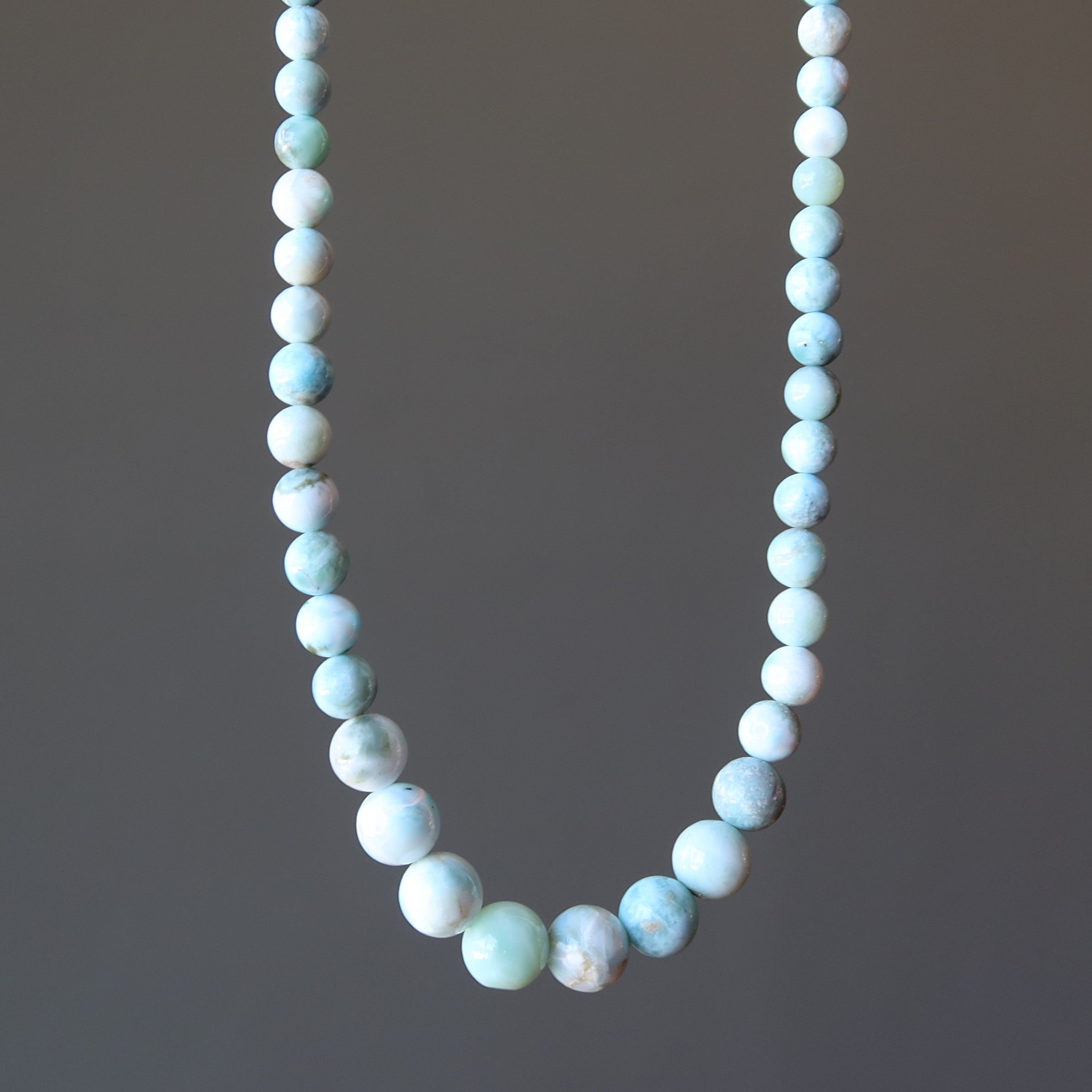 Larimar Necklace Blue Paradise Beads Precious Gem