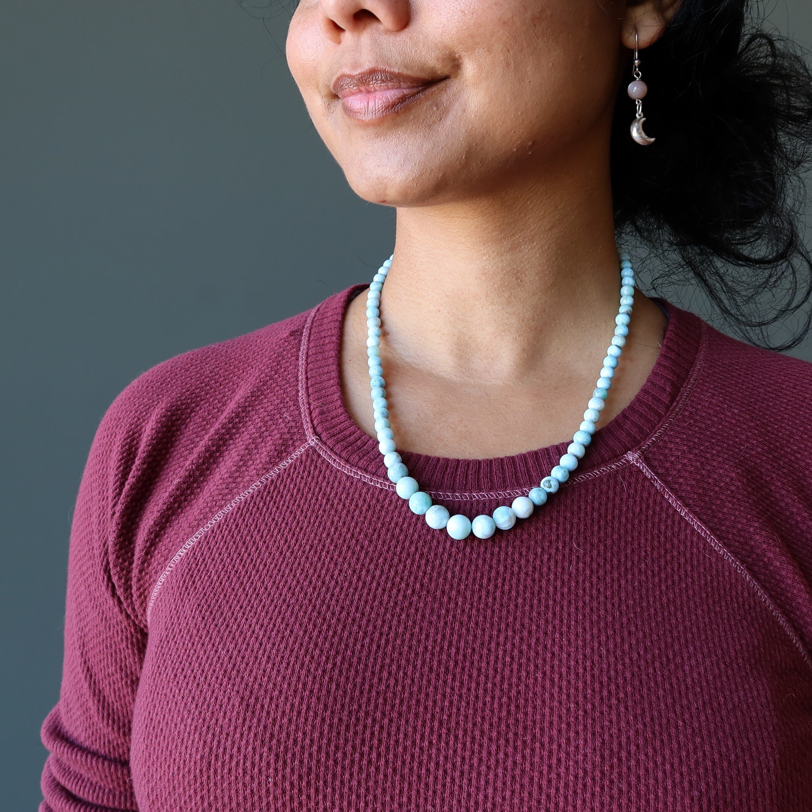 Larimar Necklace Blue Paradise Beads Precious Gem