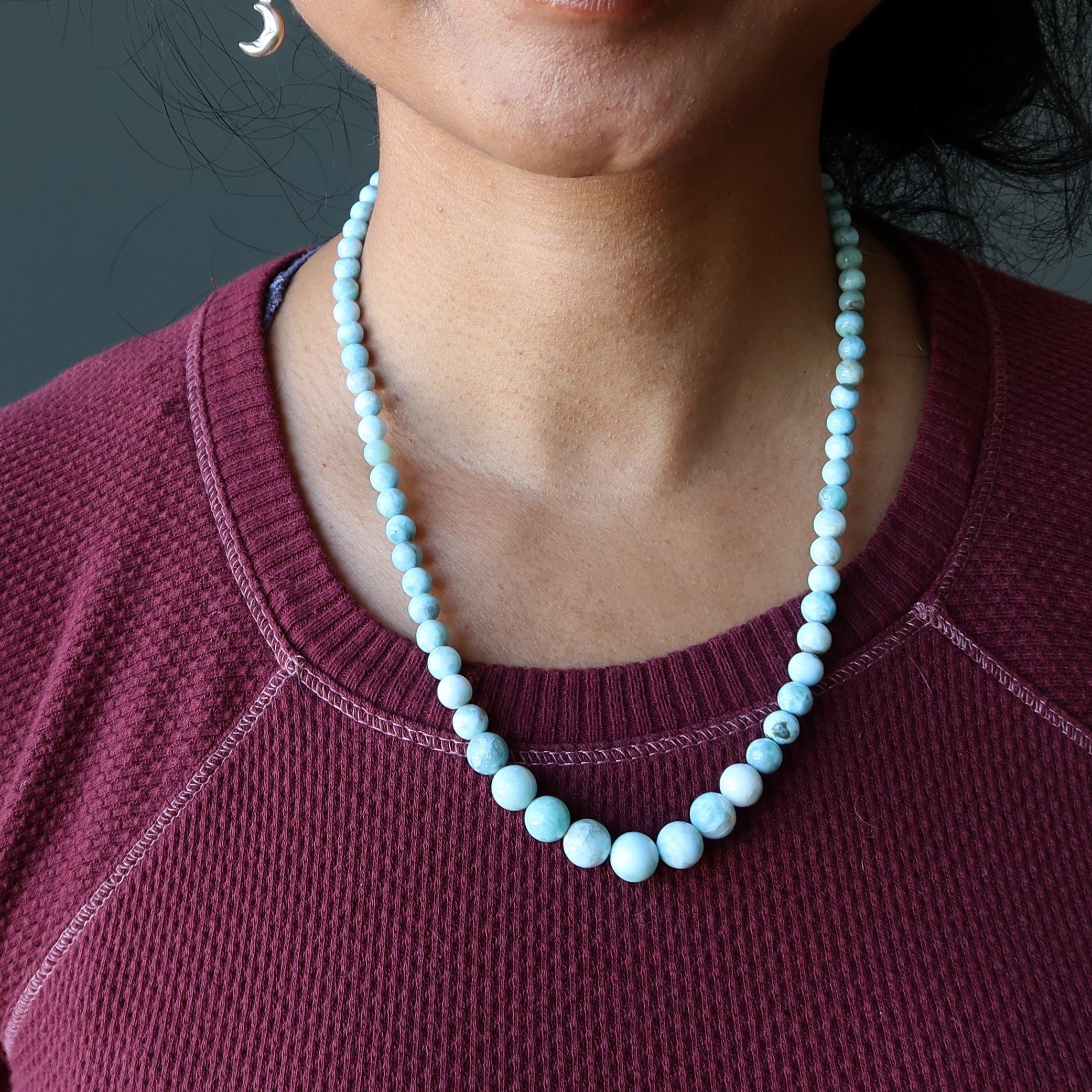 Larimar Necklace Blue Paradise Beads Precious Gem