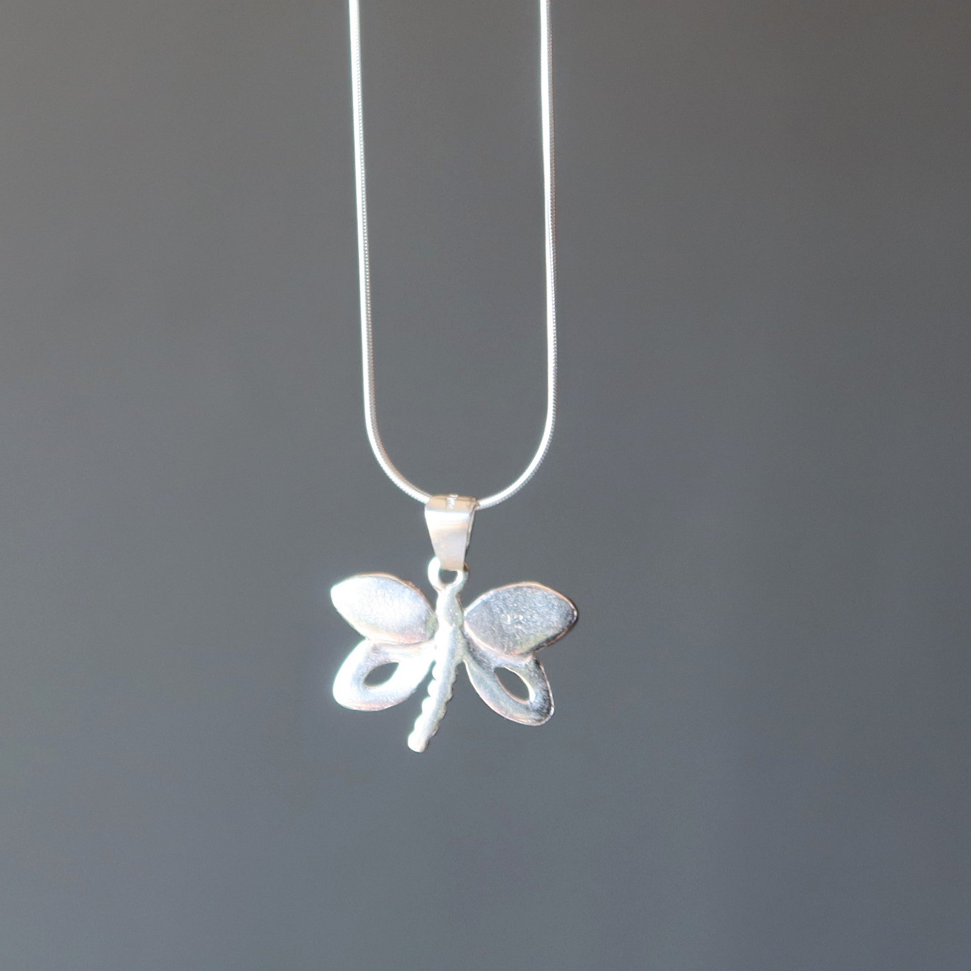 Larimar Necklace Dragonfly Song Blue Sterling Silver