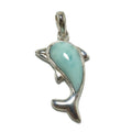 Larimar Pendant Blue Dolphin Stone Sterling Silver