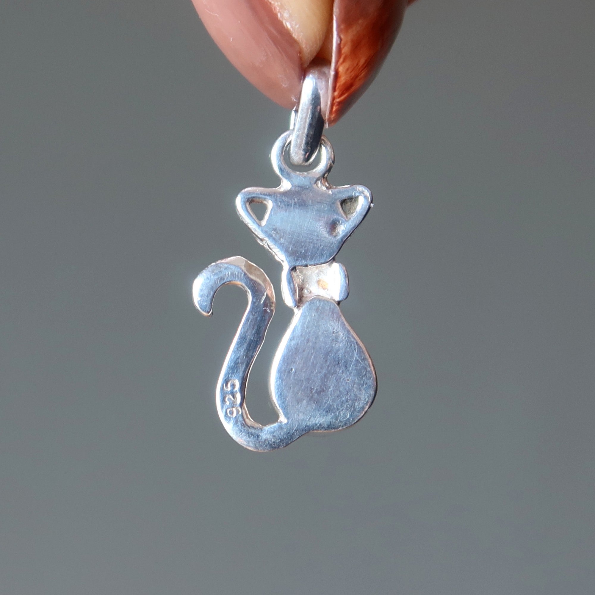 Pendentif Larimar Chat Miaou Métaphysique Argent Sterling
