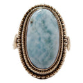 Larimar-Ring „Spiegel der Wolken“ aus Sterlingsilber, Größe 6,5