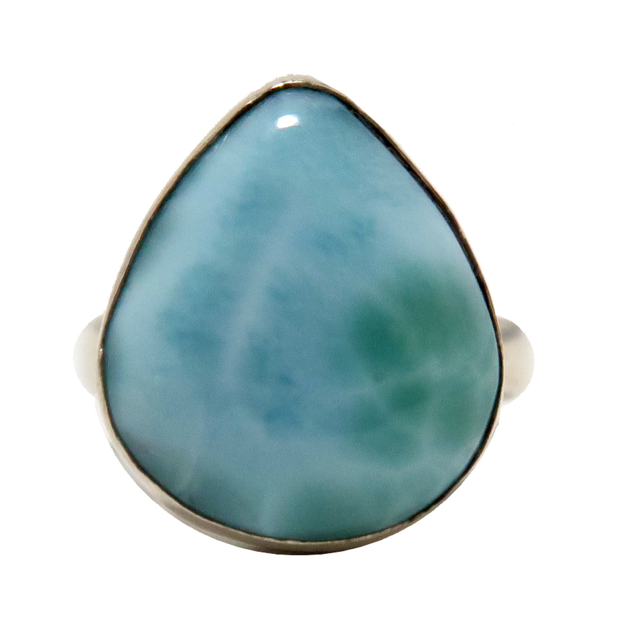 Larimar Ring My Dreams Sterling Silver Size 8.75