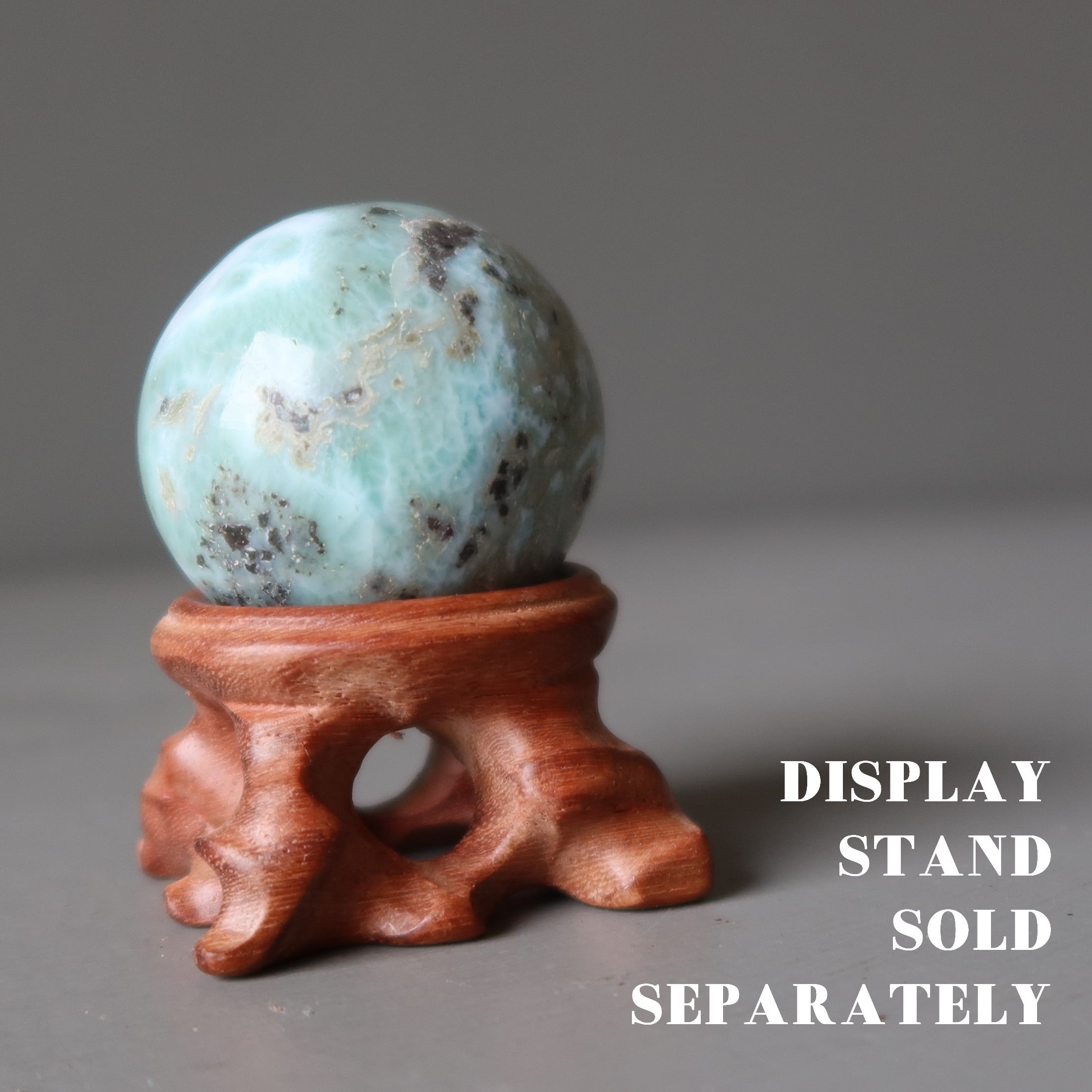Larimar Sphere Aqua Blue Green Tropical Crystal Ball