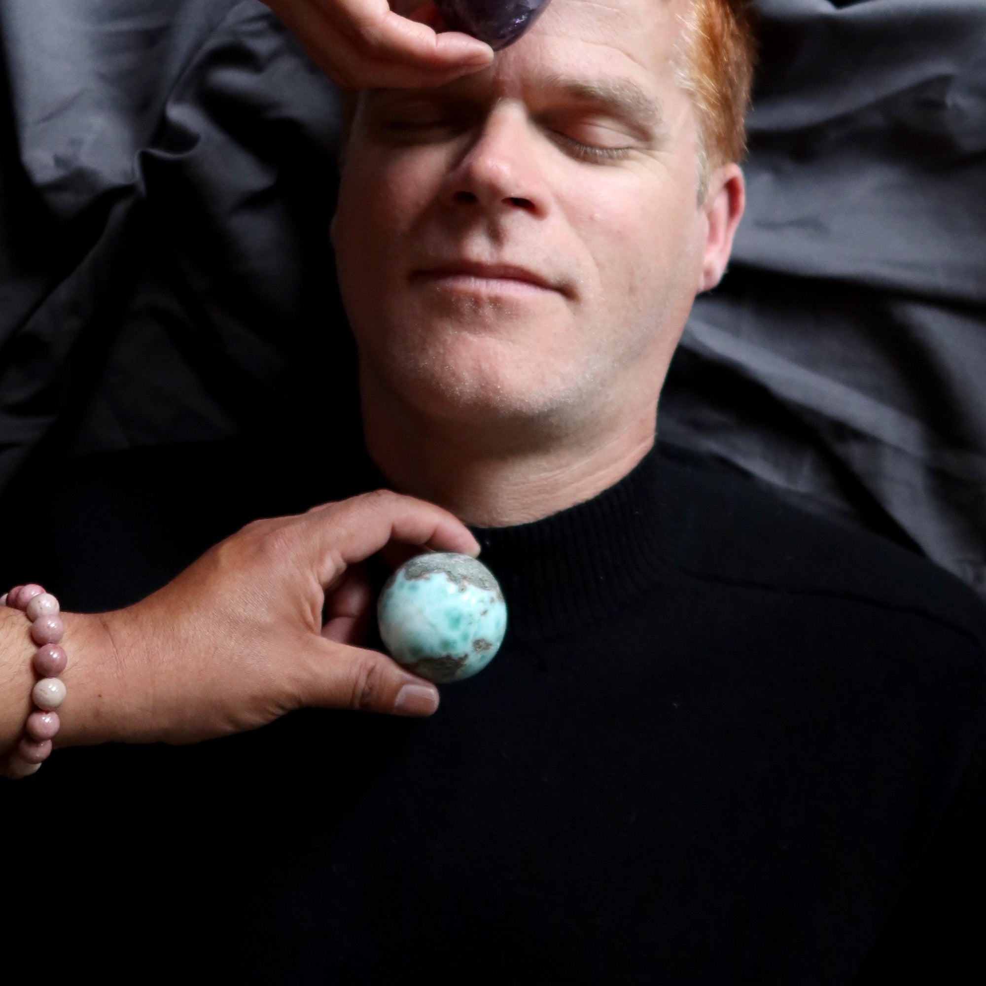 Larimar Sphere Aqua Blue Green Tropical Crystal Ball