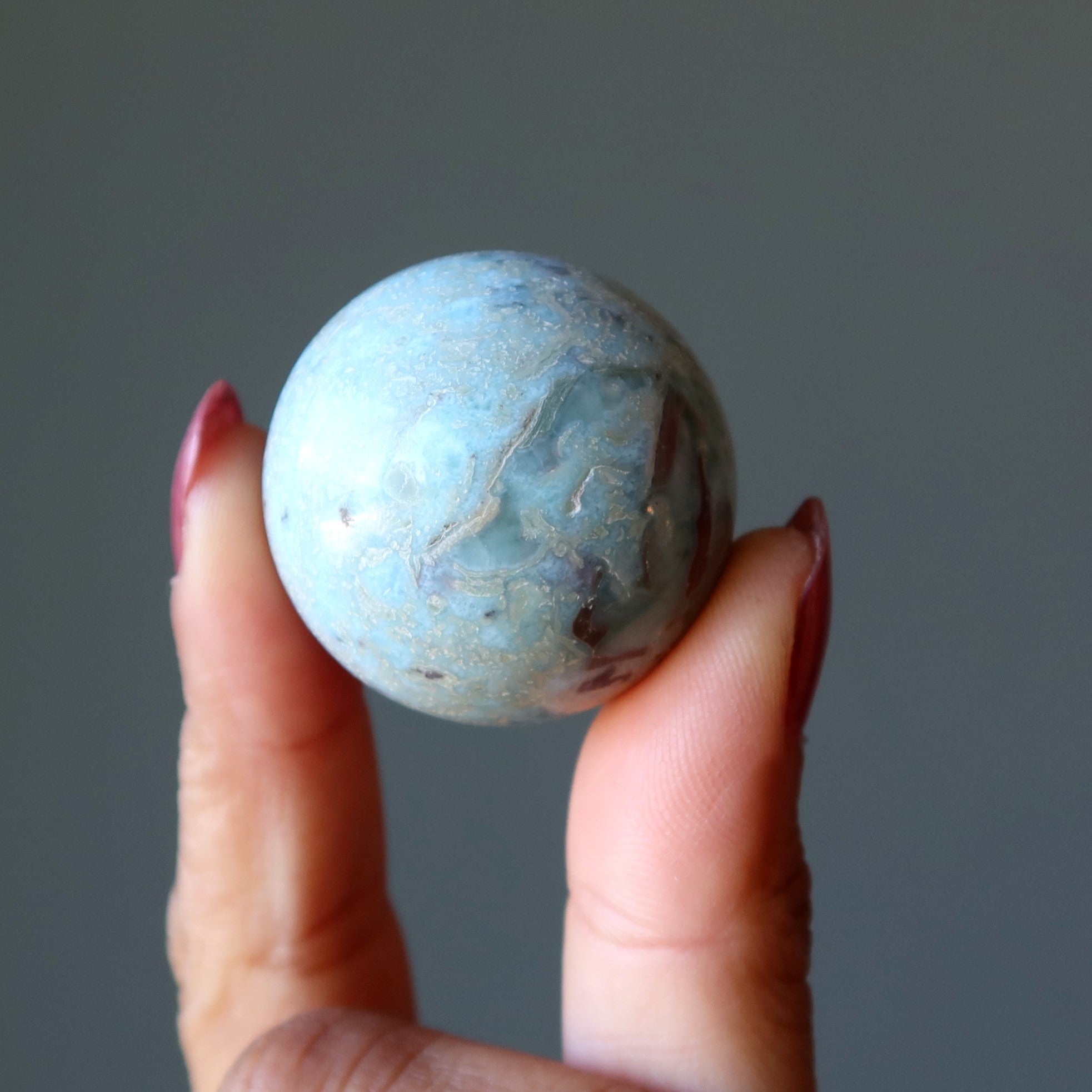 Larimar Sphere Sky Blue Dominican Republic Crystal Ball