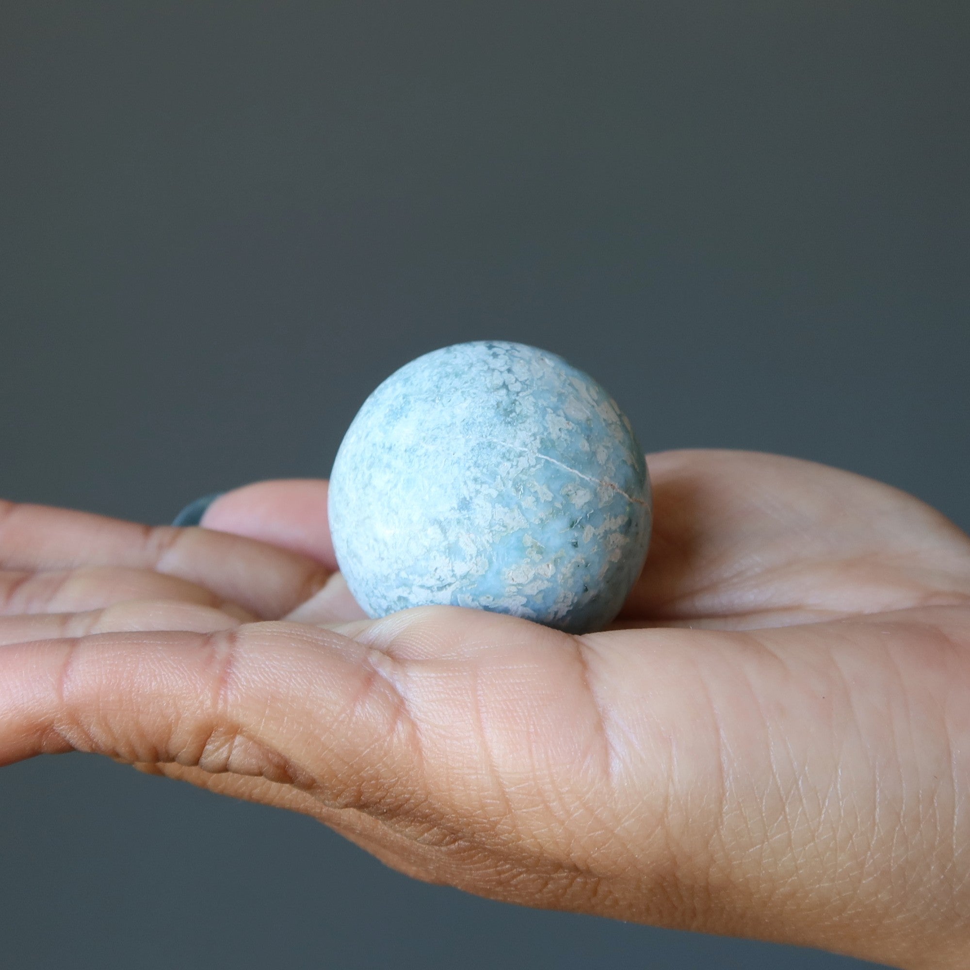 Larimar Sphere Sky Blue Dominican Republic Crystal Ball