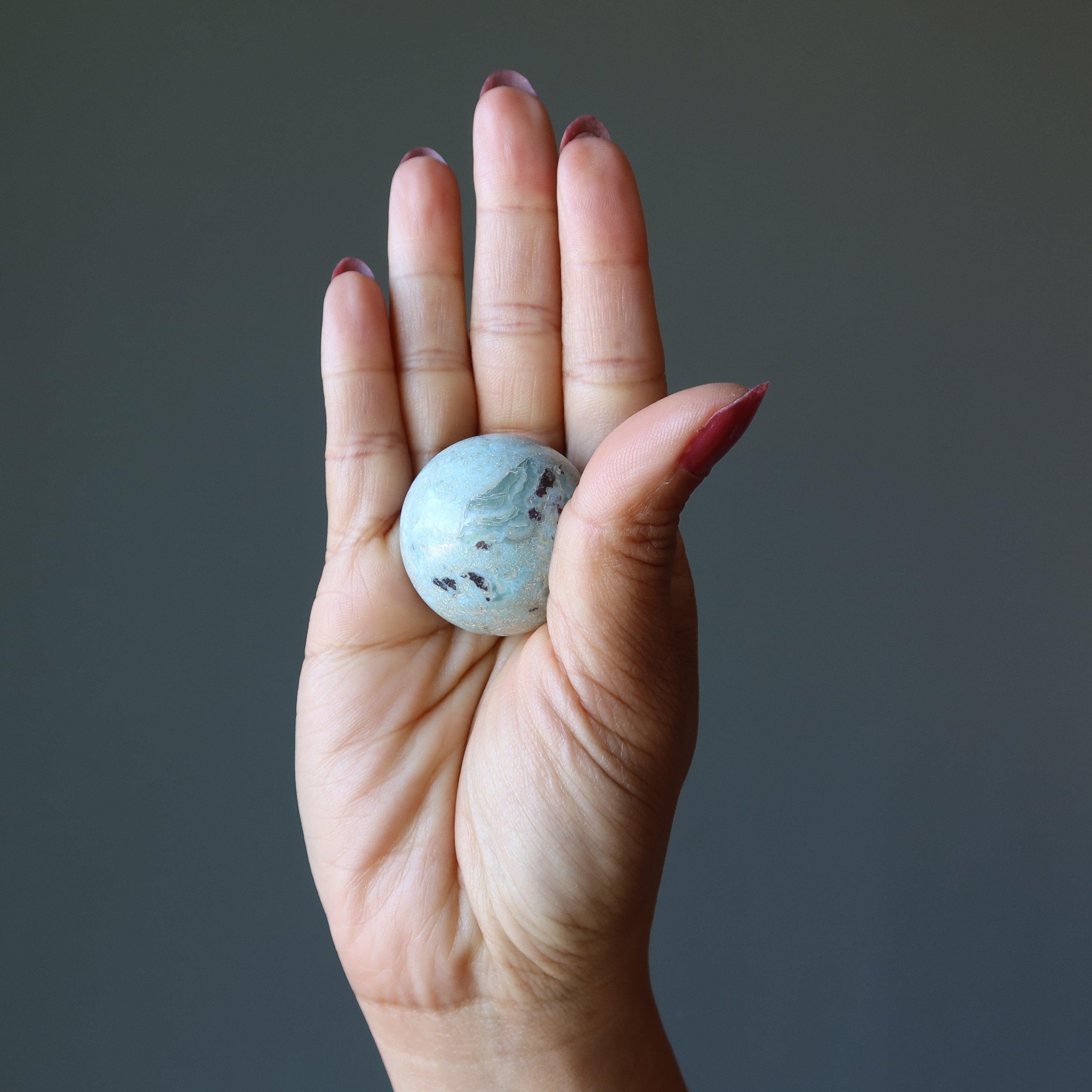 Larimar Sphere Sky Blue Dominican Republic Crystal Ball