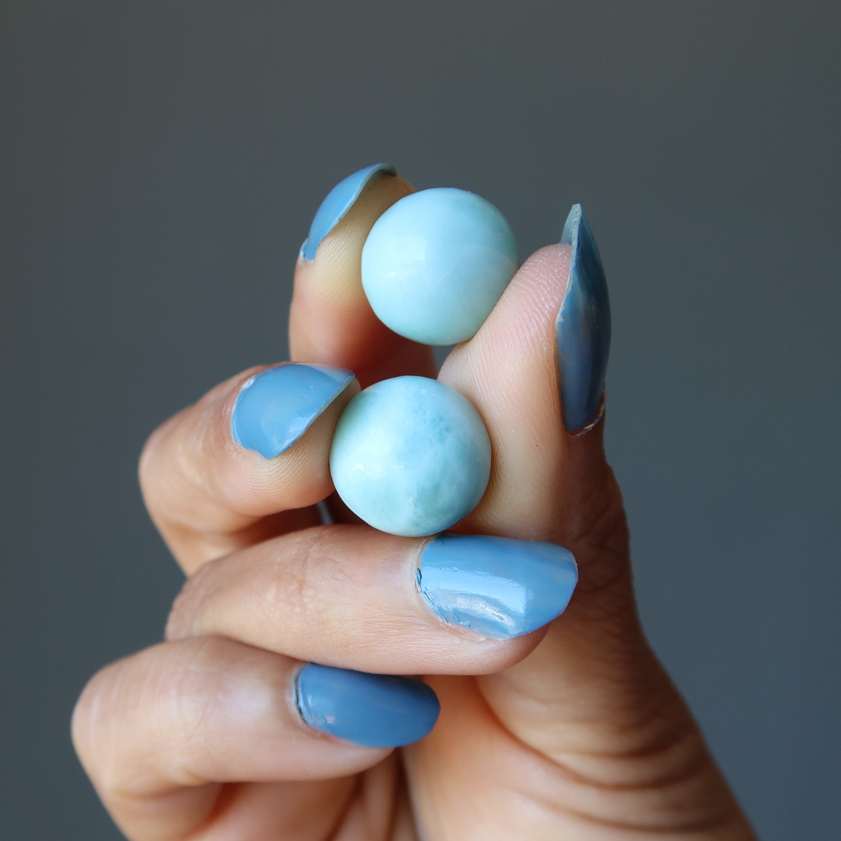 Larimar Sphere Peaceful Blue Sea Breeze Crystal Ball