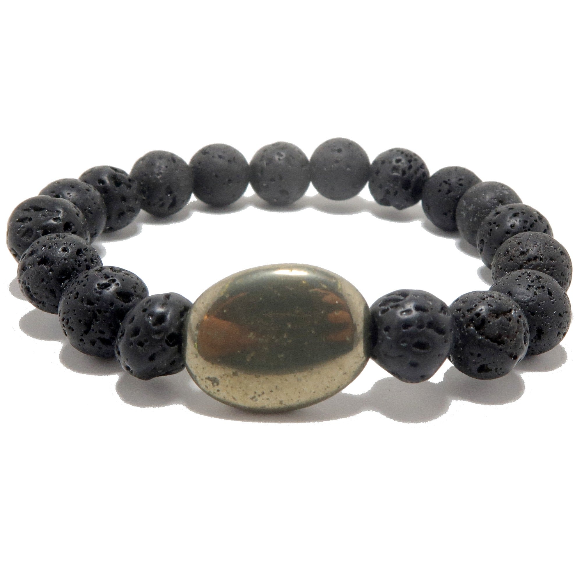 Lava Bracelet Pyrite Black Mine Gold Digger Delight