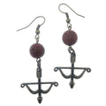 Lava Earrings Red Archery Bow Hit My Goal Stones