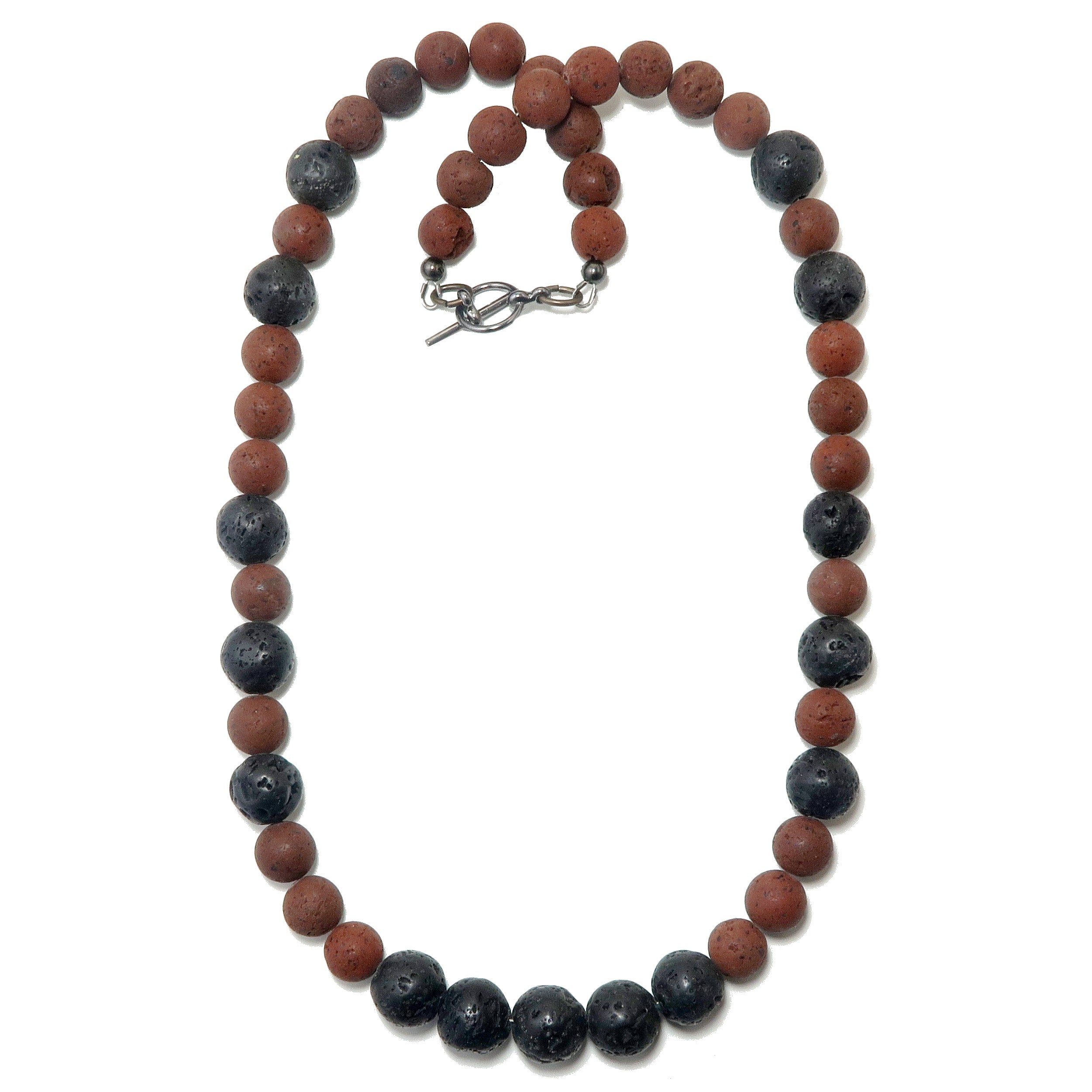 Lava Necklace Core Confidence Red Black Beads