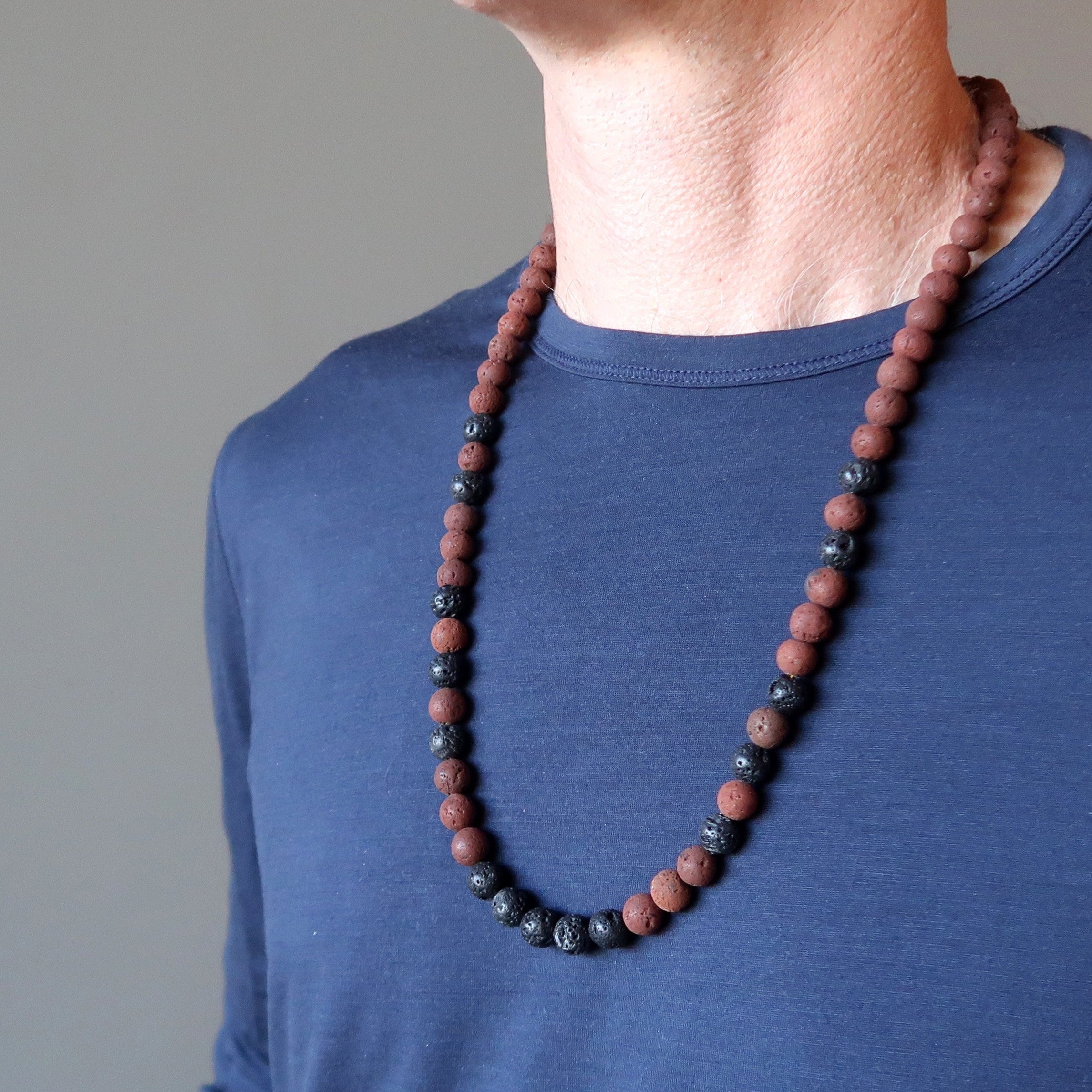 Lava Necklace Core Confidence Red Black Beads