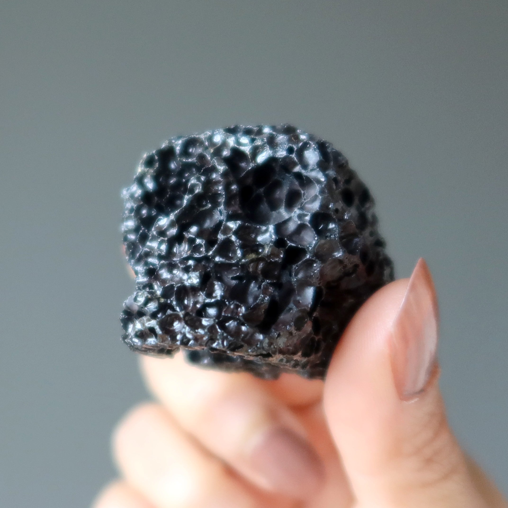 Lava Skull Pair Volcanic Black Protection Stone