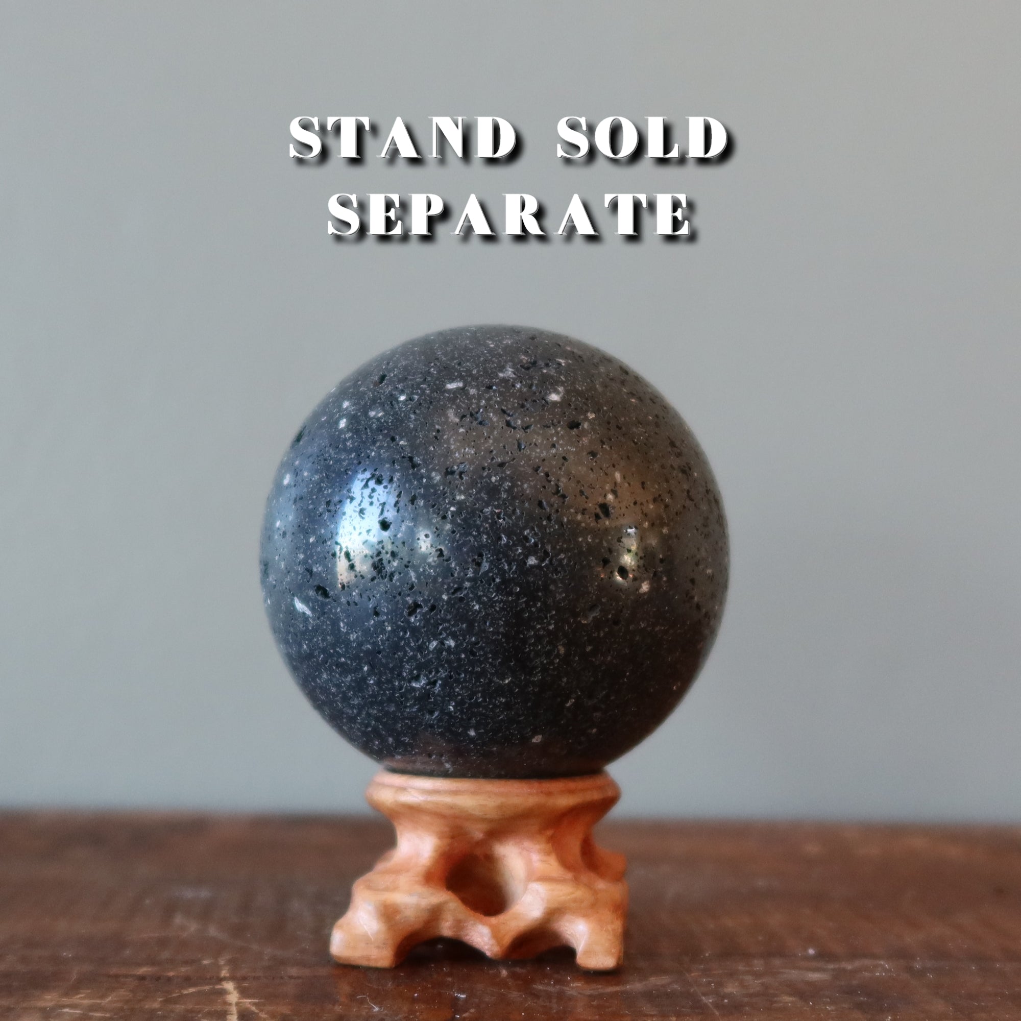 Lava Sphere Volcano Power Black Basalt Crystal Ball