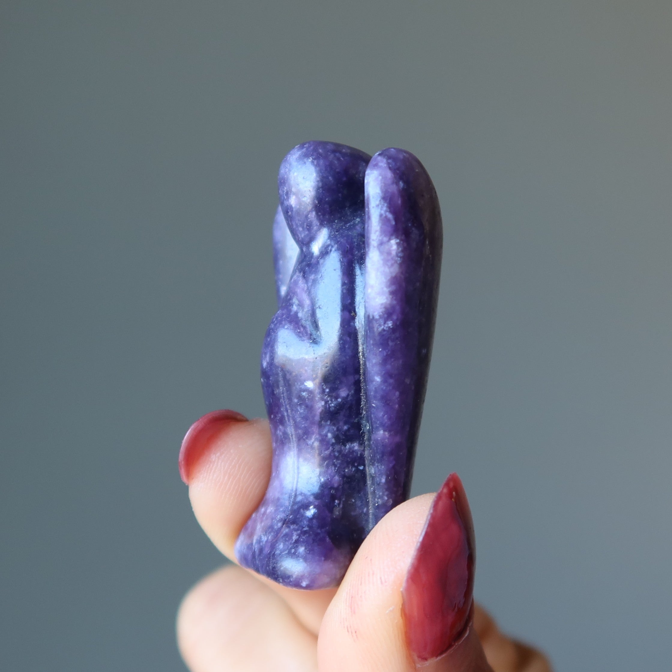Lepidolith Engelpaar Musik Lila Spiritueller Kristall