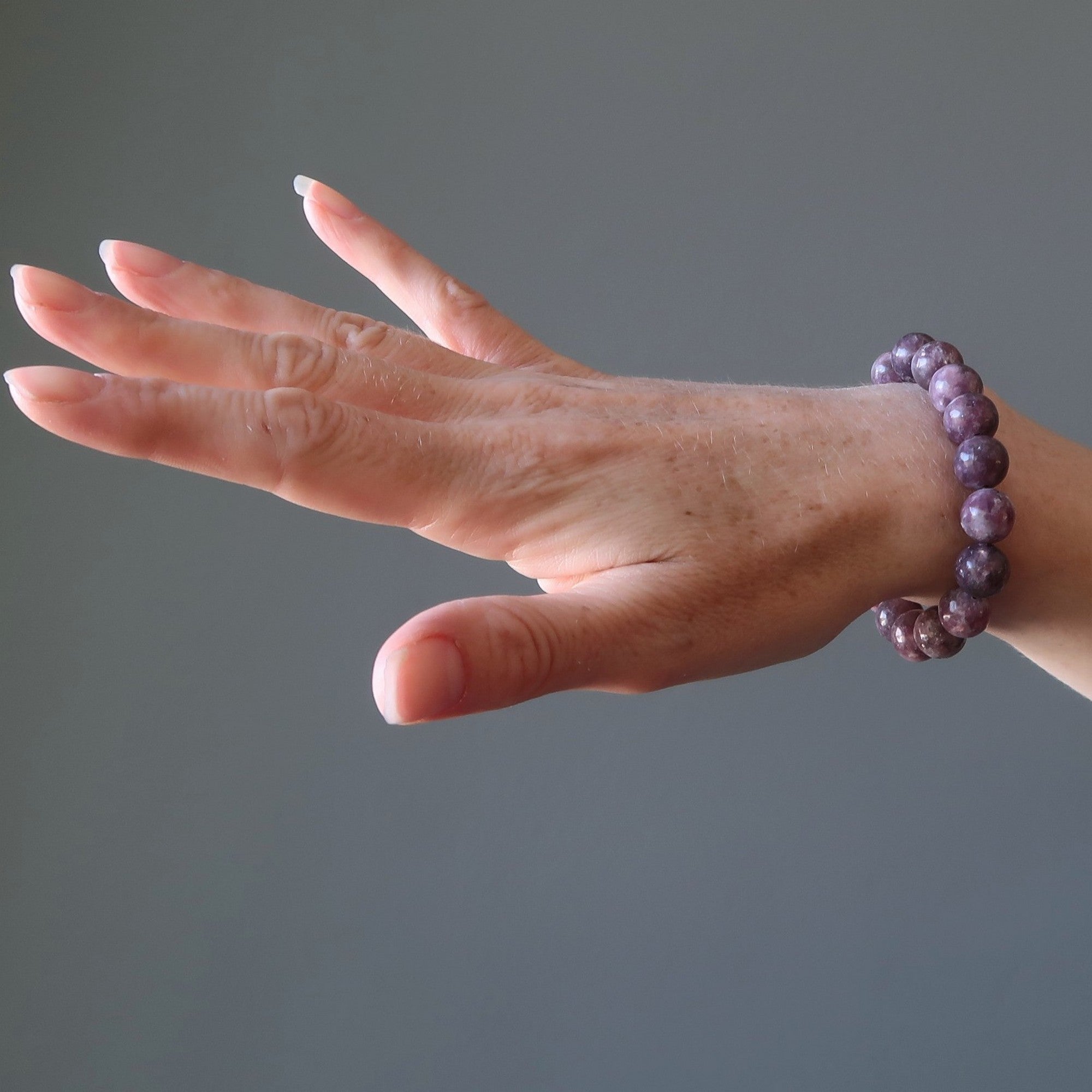Lepidolith Armband Lavendel Hell Kristall
