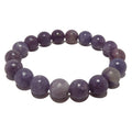 Bracelet Lépidolite Perles Spirituelles Violettes Étincelantes
