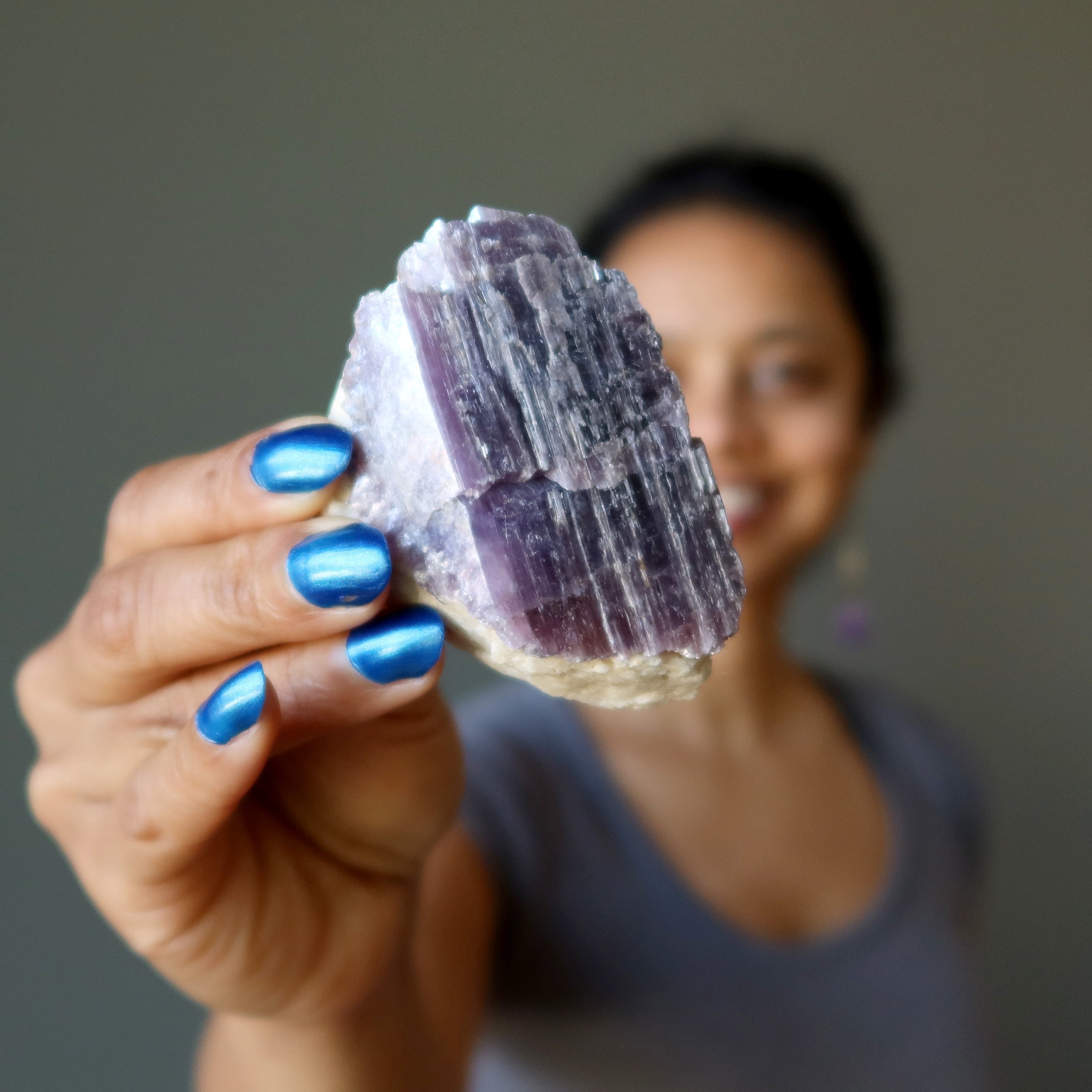 Lepidolite Raw Gemstone Purple Cluster Quartz Spiritual Mineral
