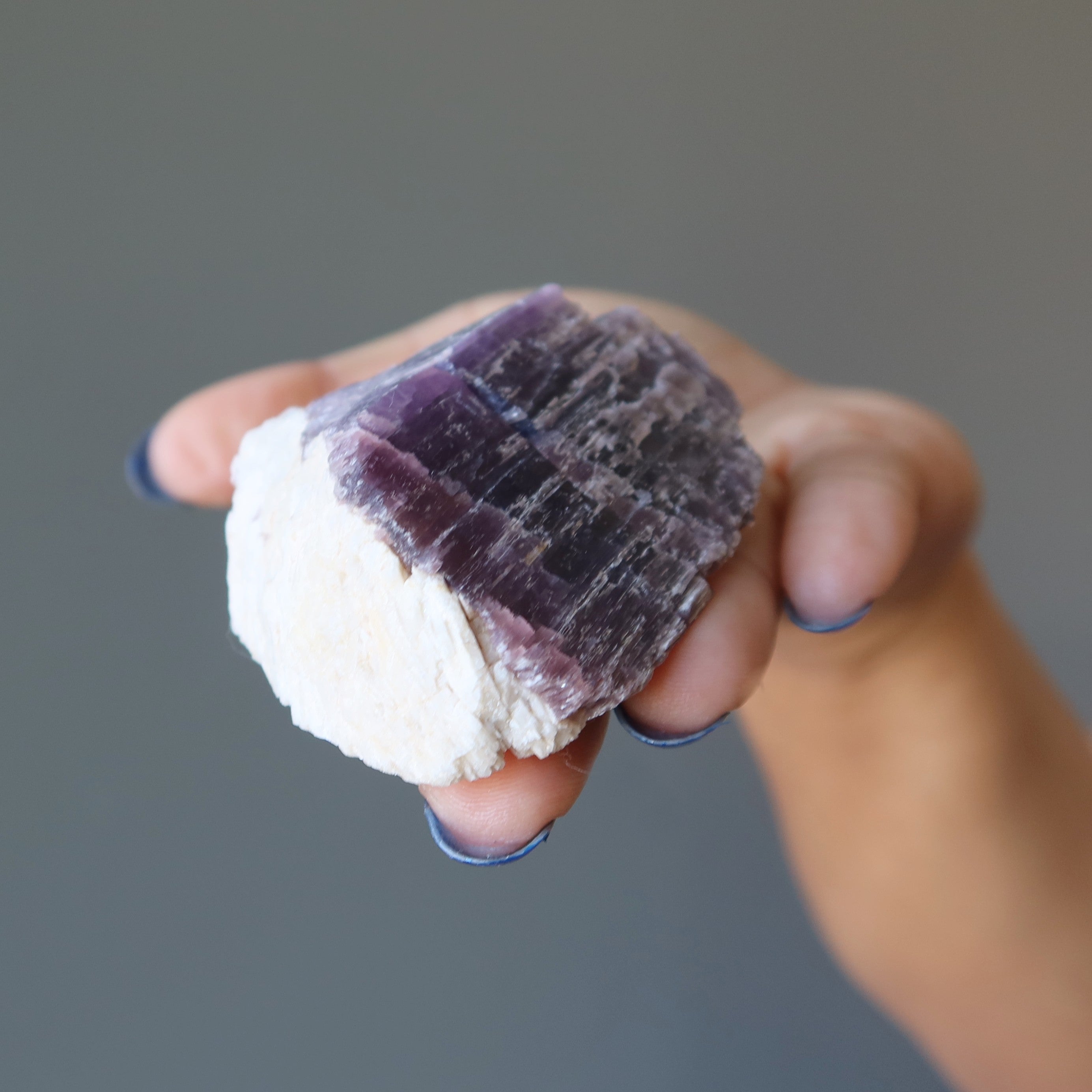 Lepidolite Raw Gemstone Purple Cluster Quartz Spiritual Mineral