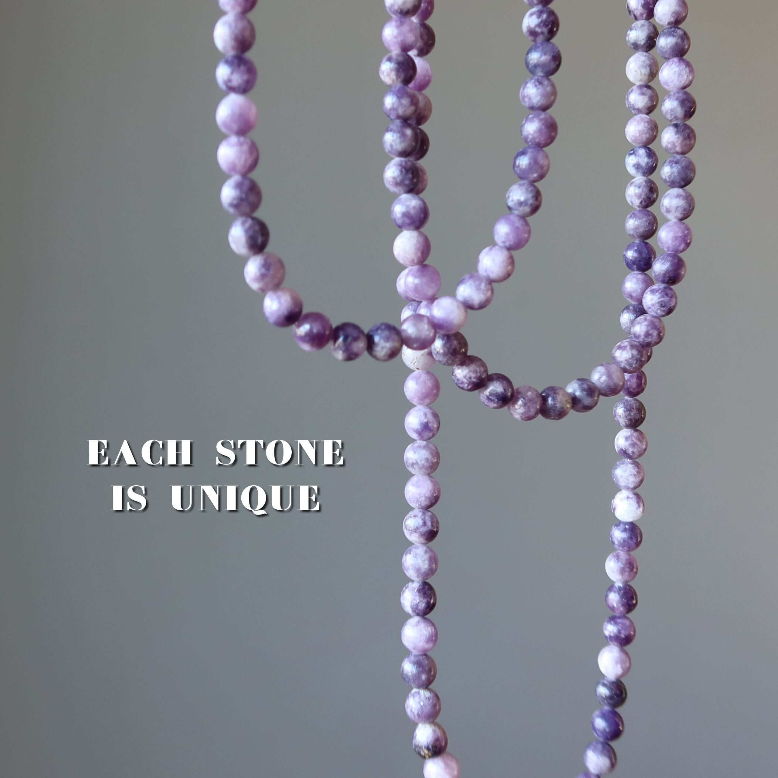 Lepidolite Necklace Garland of Grace Spiritual Stones