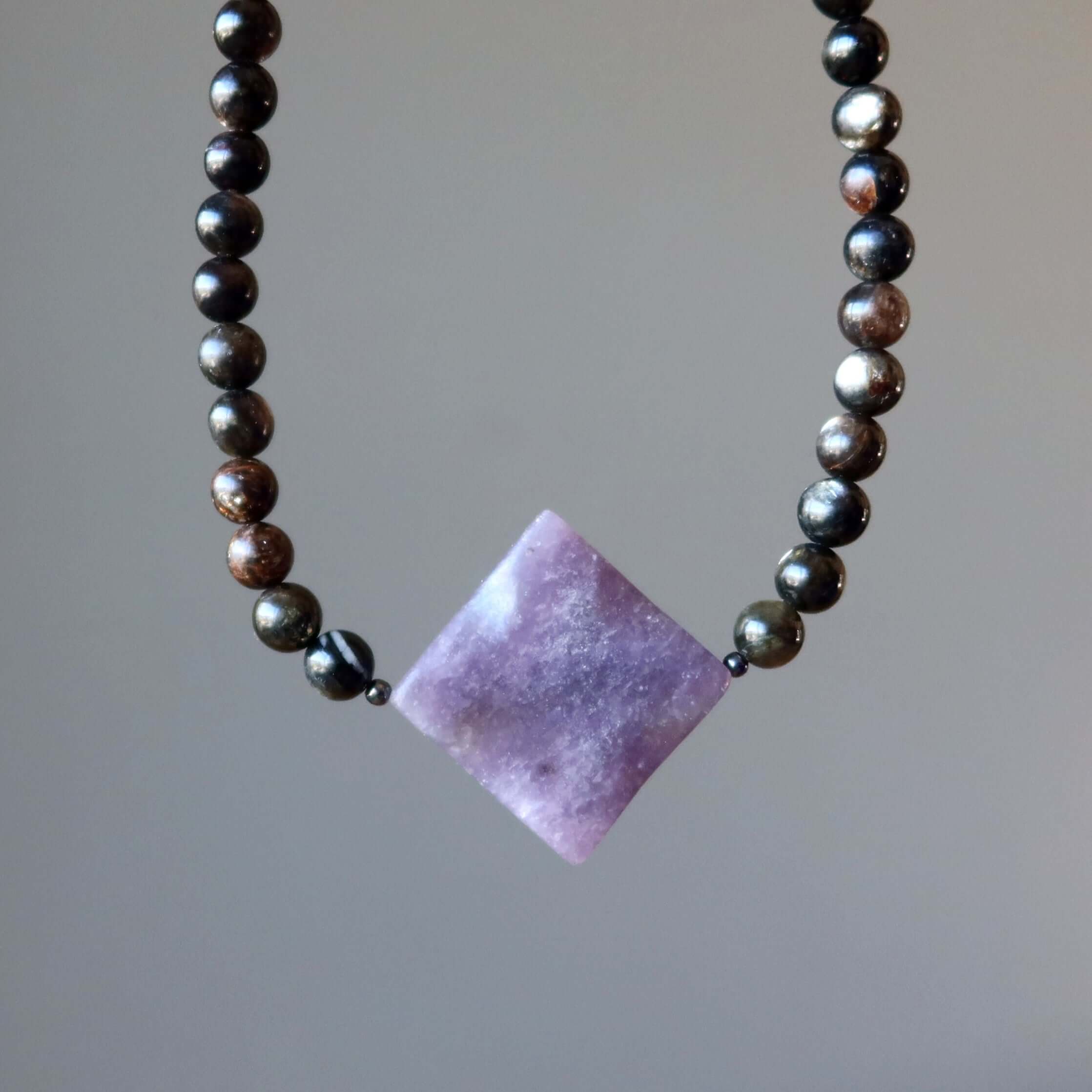 Lepidolite Necklace Mica Indestructible Spirit Protection
