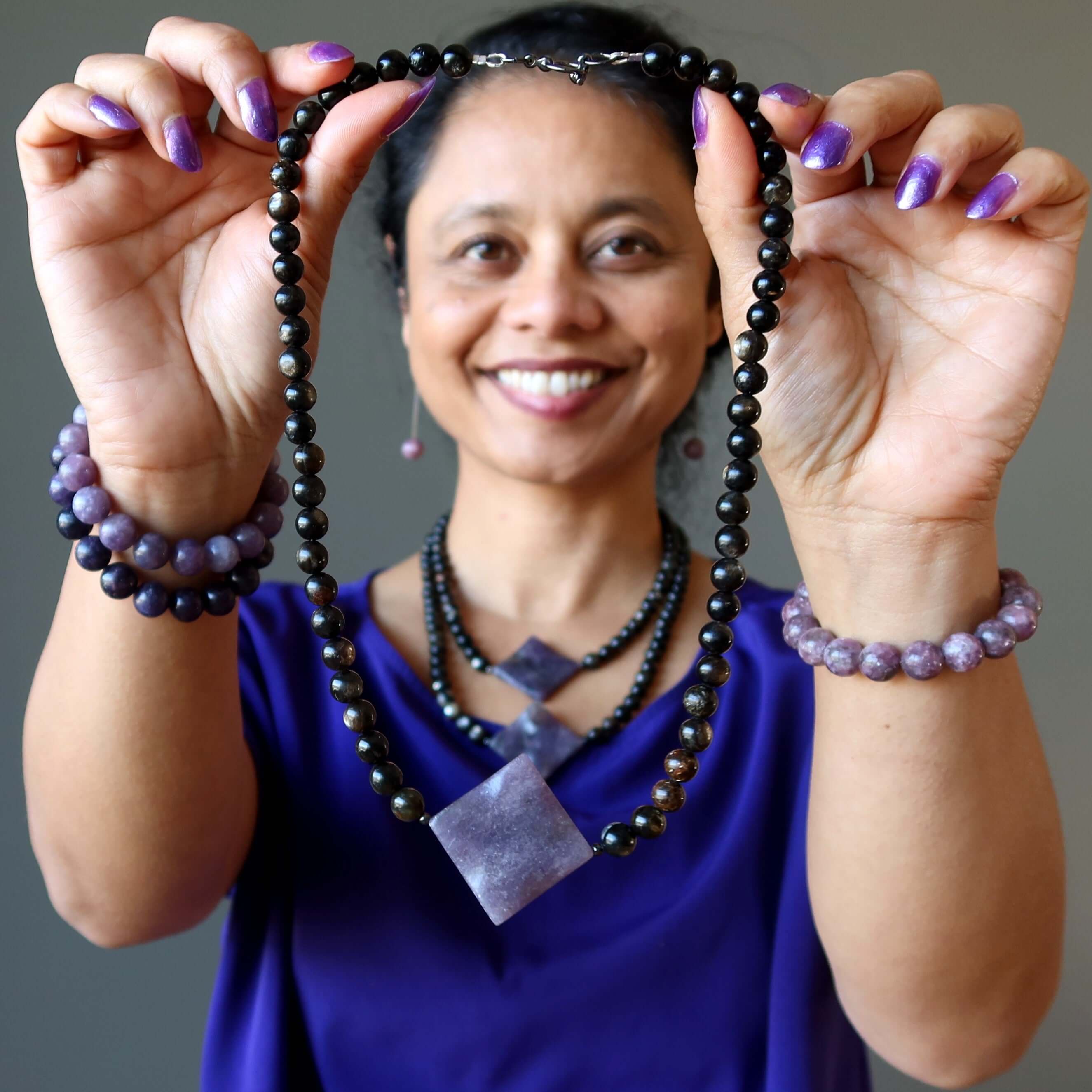 Lepidolite Necklace Mica Indestructible Spirit Protection